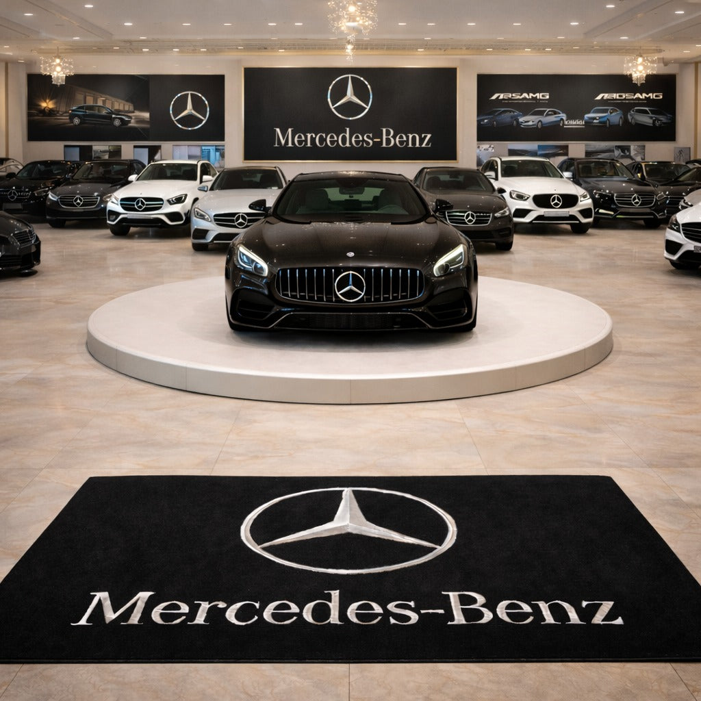 MERCEDES-BENZ Premium Luxury Rug (60x87) INCH (150x220) cm Home, Garage & Display Carpet Auto Area Carpet, Car Garage Decor,Car Floor Mat