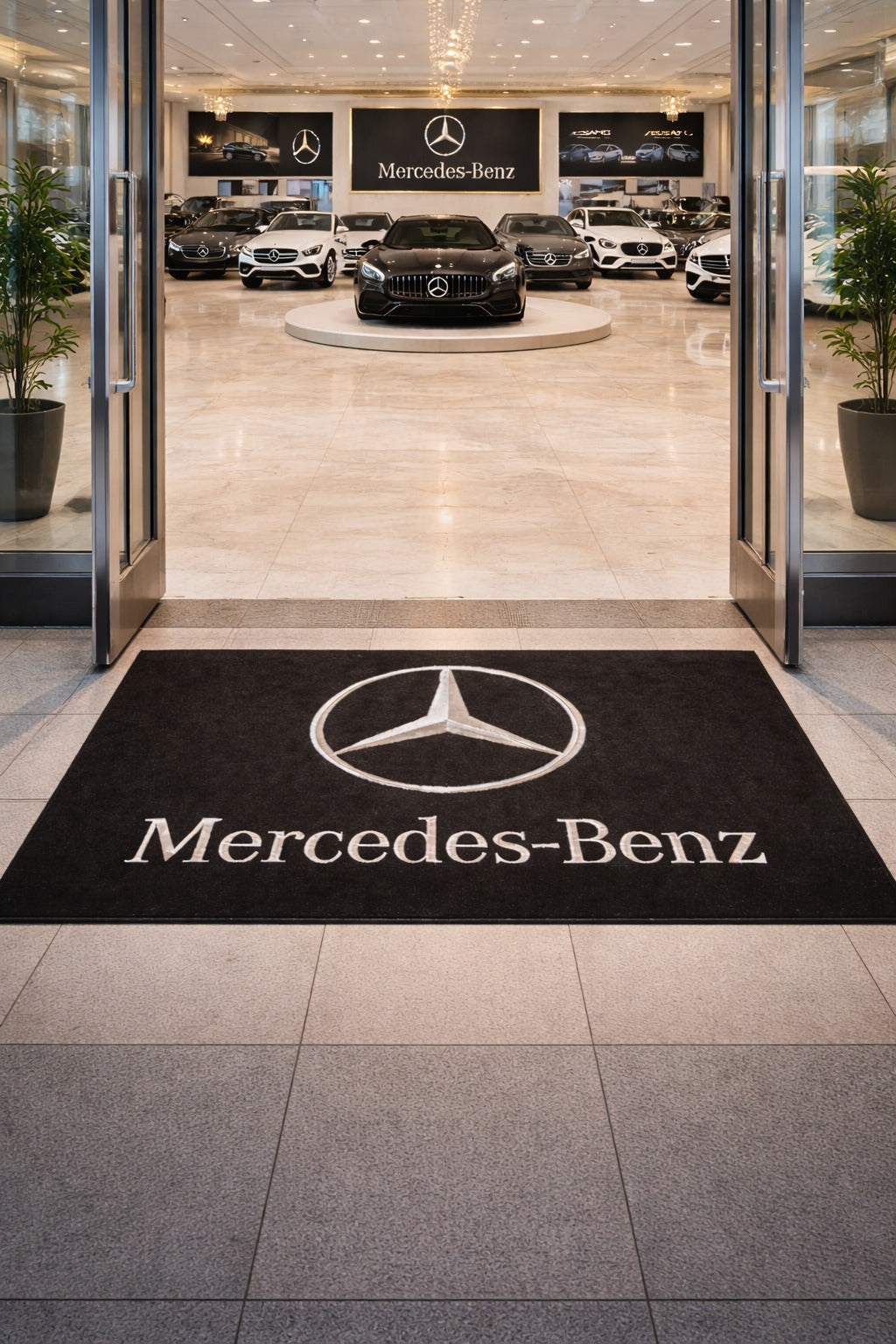MERCEDES-BENZ Premium Luxury Rug (60x87) INCH (150x220) cm Home, Garage & Display Carpet Auto Area Carpet, Car Garage Decor,Car Floor Mat