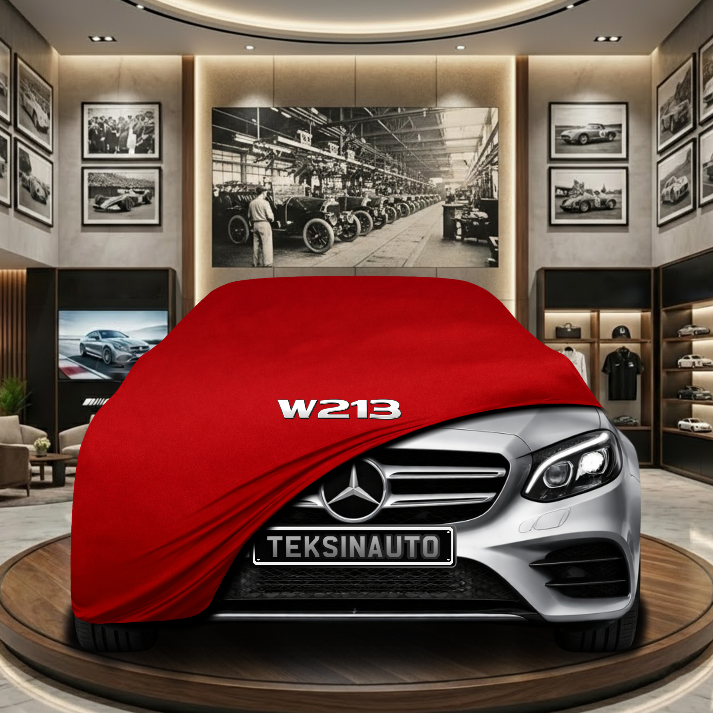 Mercedes Benz E W213 Indoor Car Cover Custom Fit, Black, Gray, Blue, Red Color