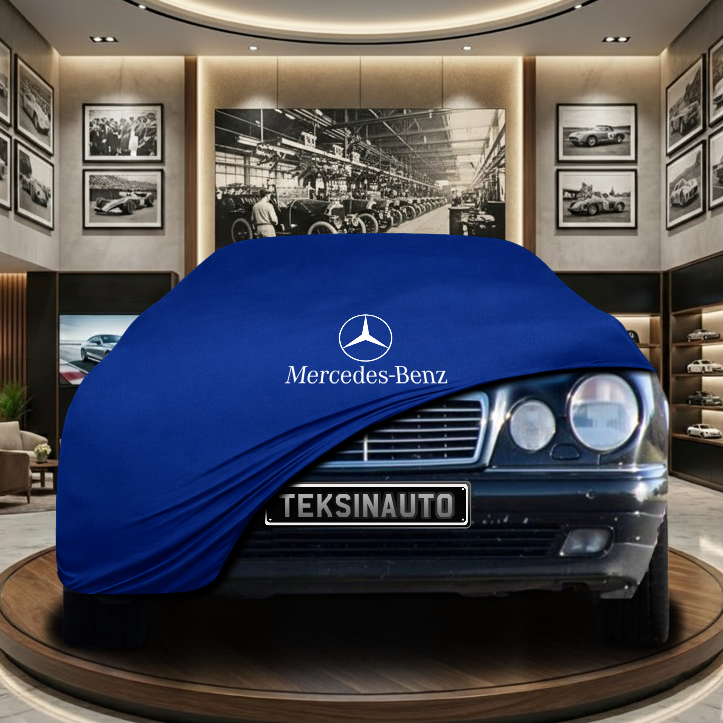 Mercedes Benz E W210 Indoor Car Cover Custom Fit, Black, Gray, Blue, Red Color