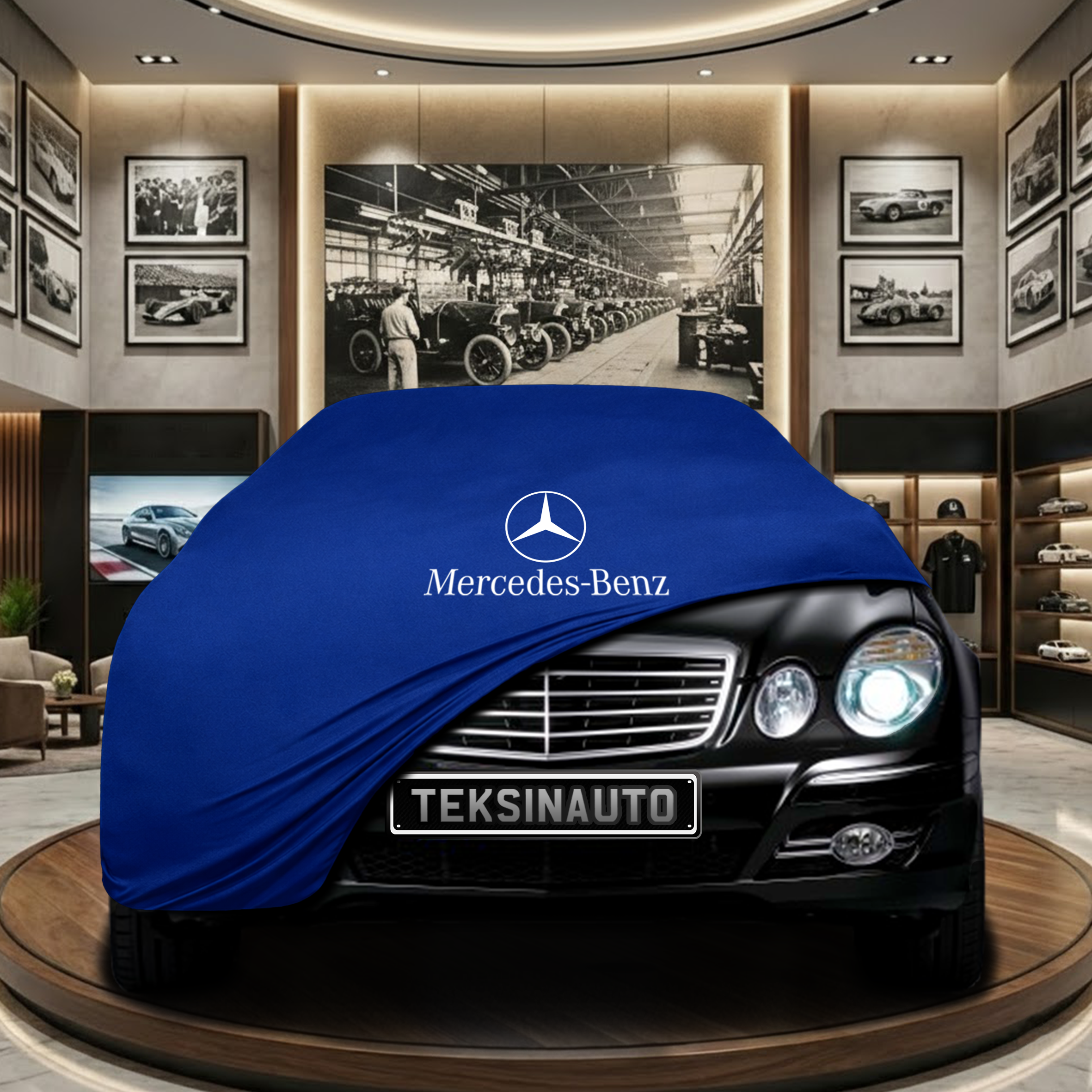 Mercedes Benz E W211 Indoor Car Cover Custom Fit, Black, Gray, Blue, Red Color