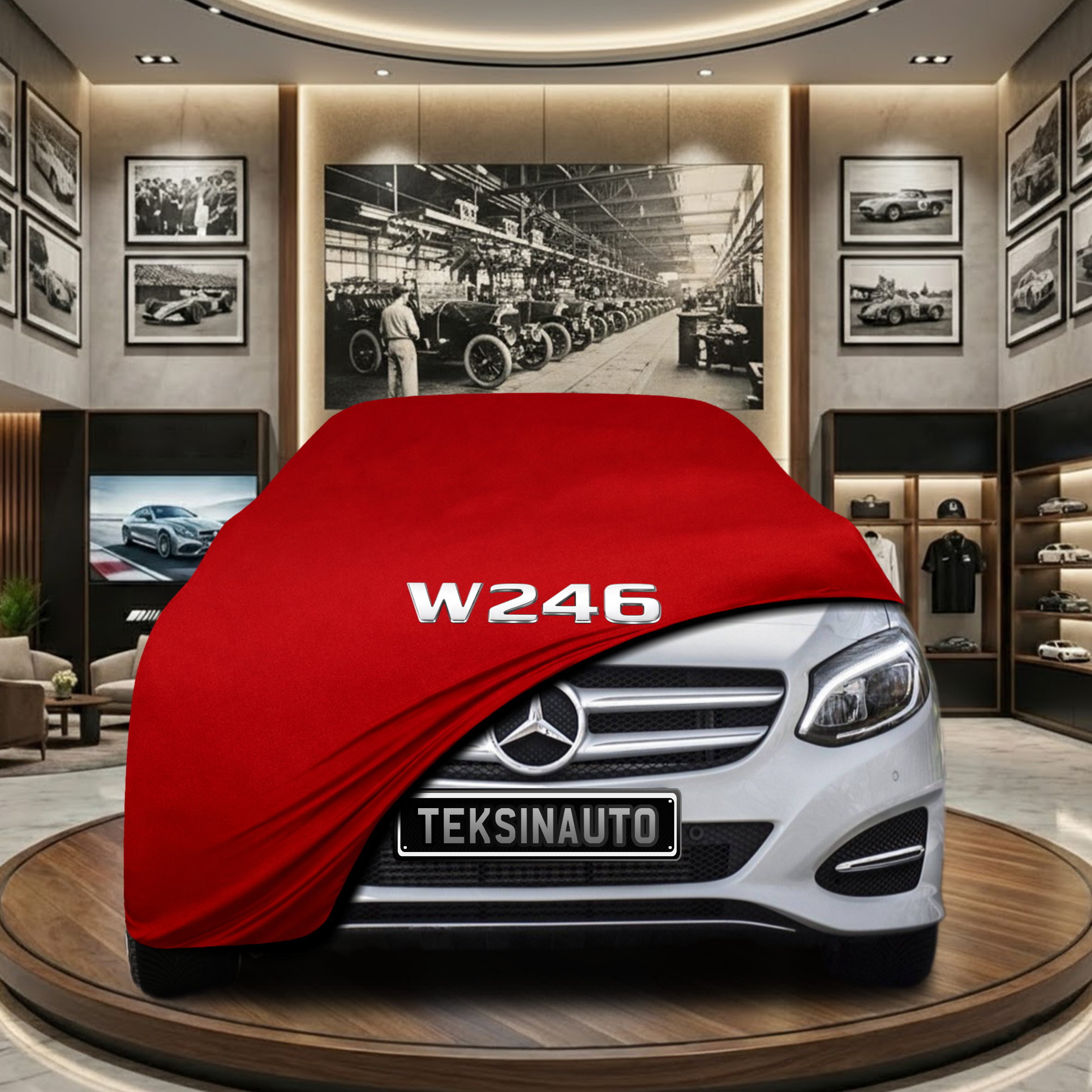 Mercedes Benz B Series W246 (2011-2018) Indoor Car Cover Custom Fit, Black, Gray, Blue, Red Color