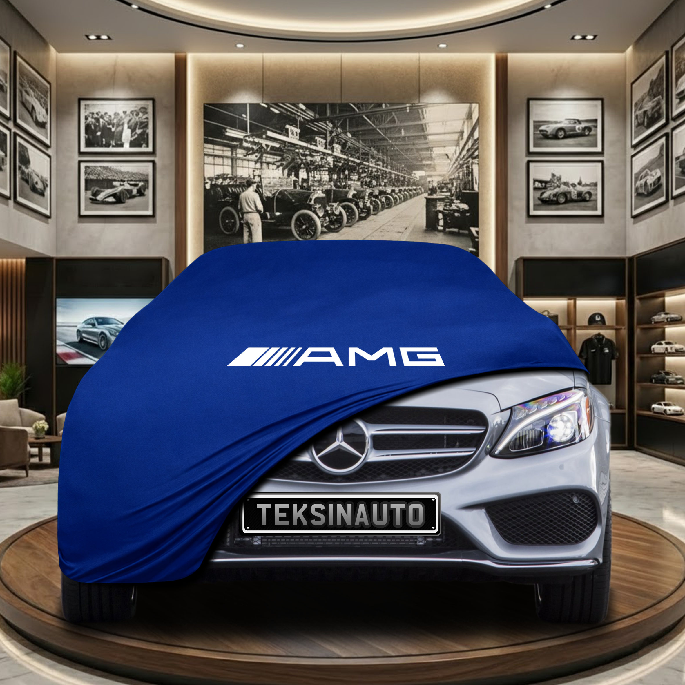 Mercedes Benz C W205 Indoor Car Cover Custom Fit, Black, Gray, Blue, Red Color
