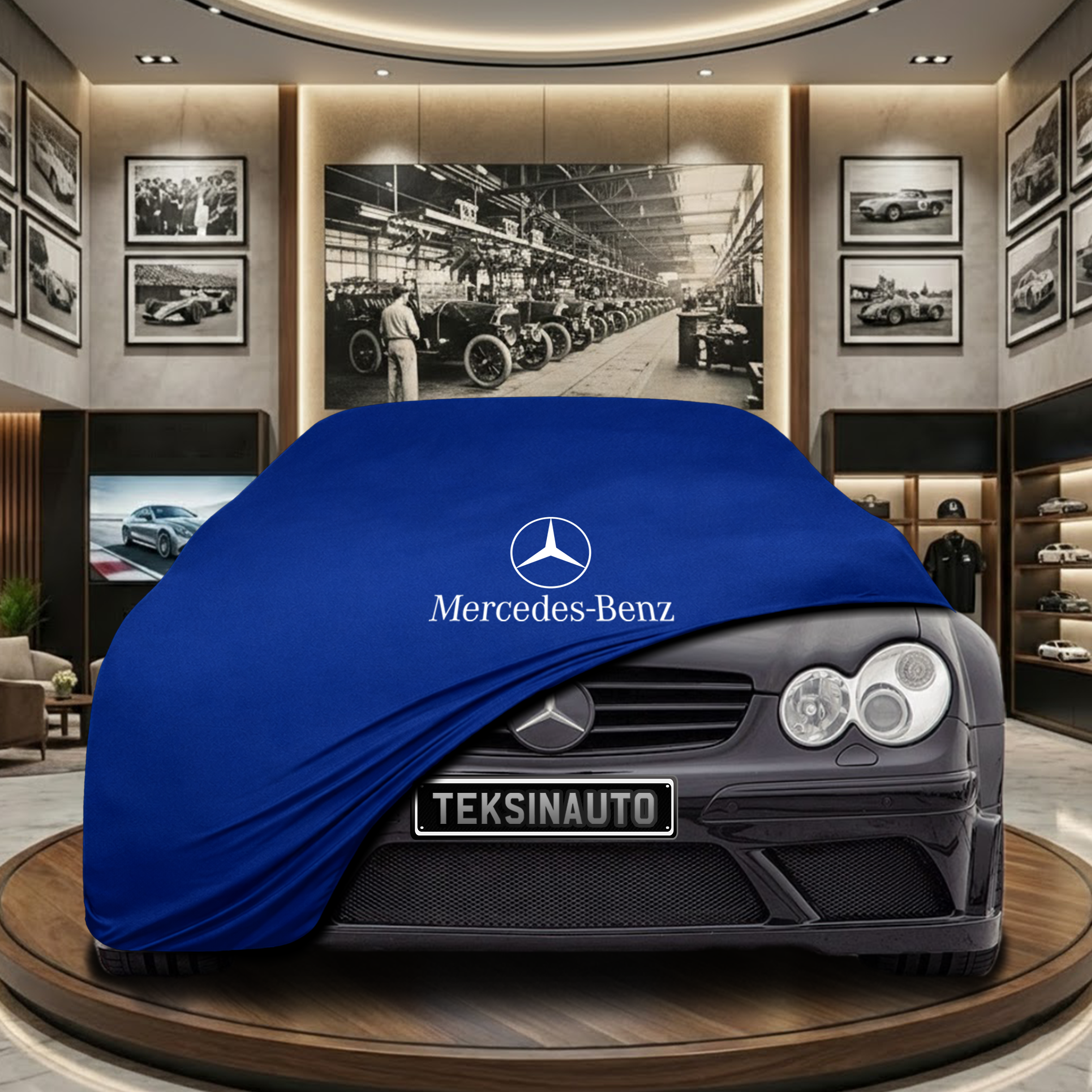 Mercedes Benz CLK W209 Indoor Car Cover Custom Fit, Black, Gray, Blue, Red Color