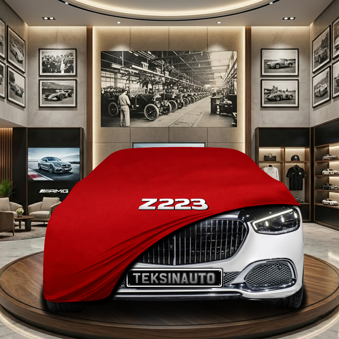 Mercedes Benz S Maybach Z223 Indoor Car Cover Custom Fit, Black, Gray, Blue, Red Color
