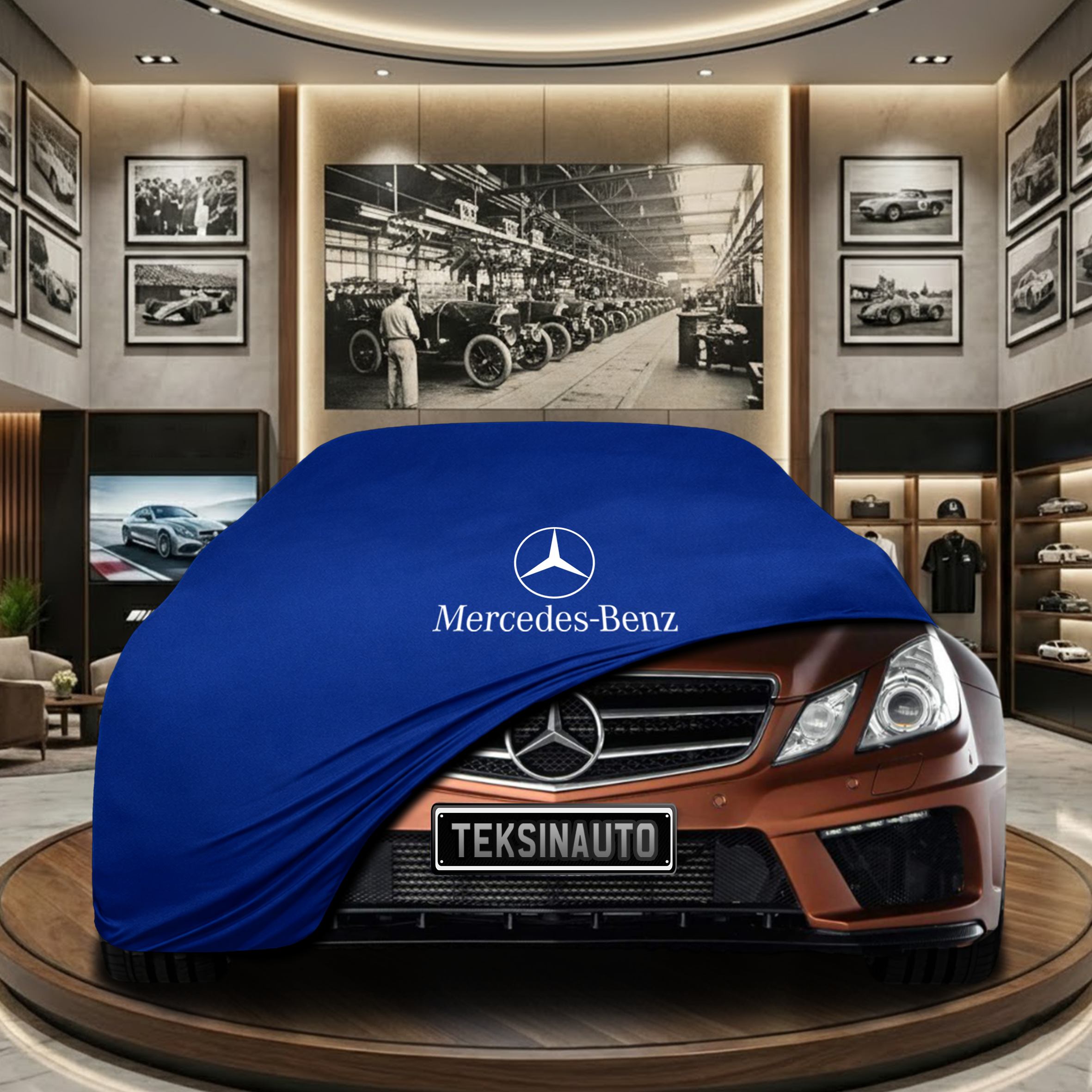 MERCEDES E C207 COUPE 2009-2016 Indoor Car Cover Custom Fit, Black, Gray, Blue, Red Color