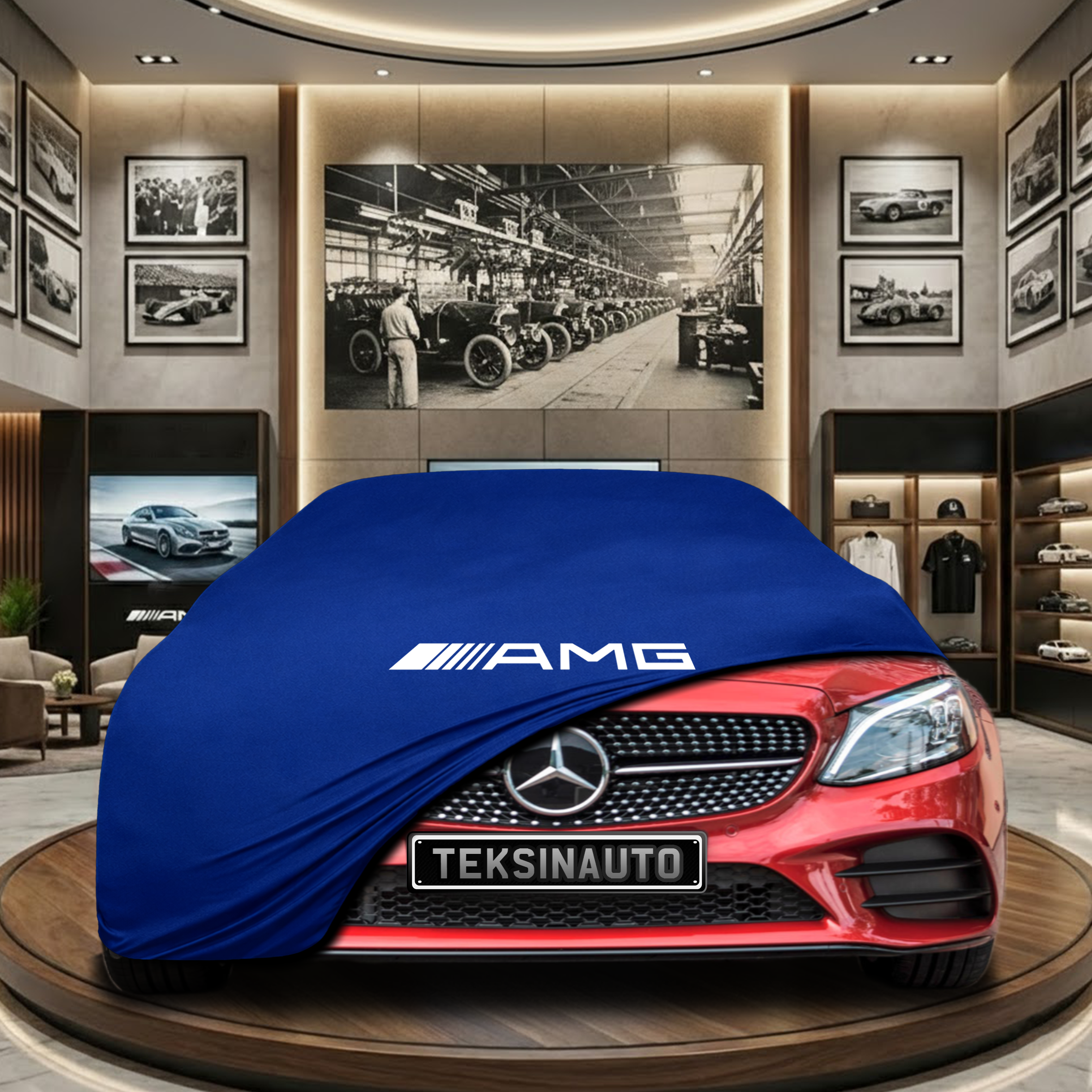 MERCEDES C C205 COUPE 2014-2021 Car Cover Custom Fit, Black, Gray, Blue, Red Color