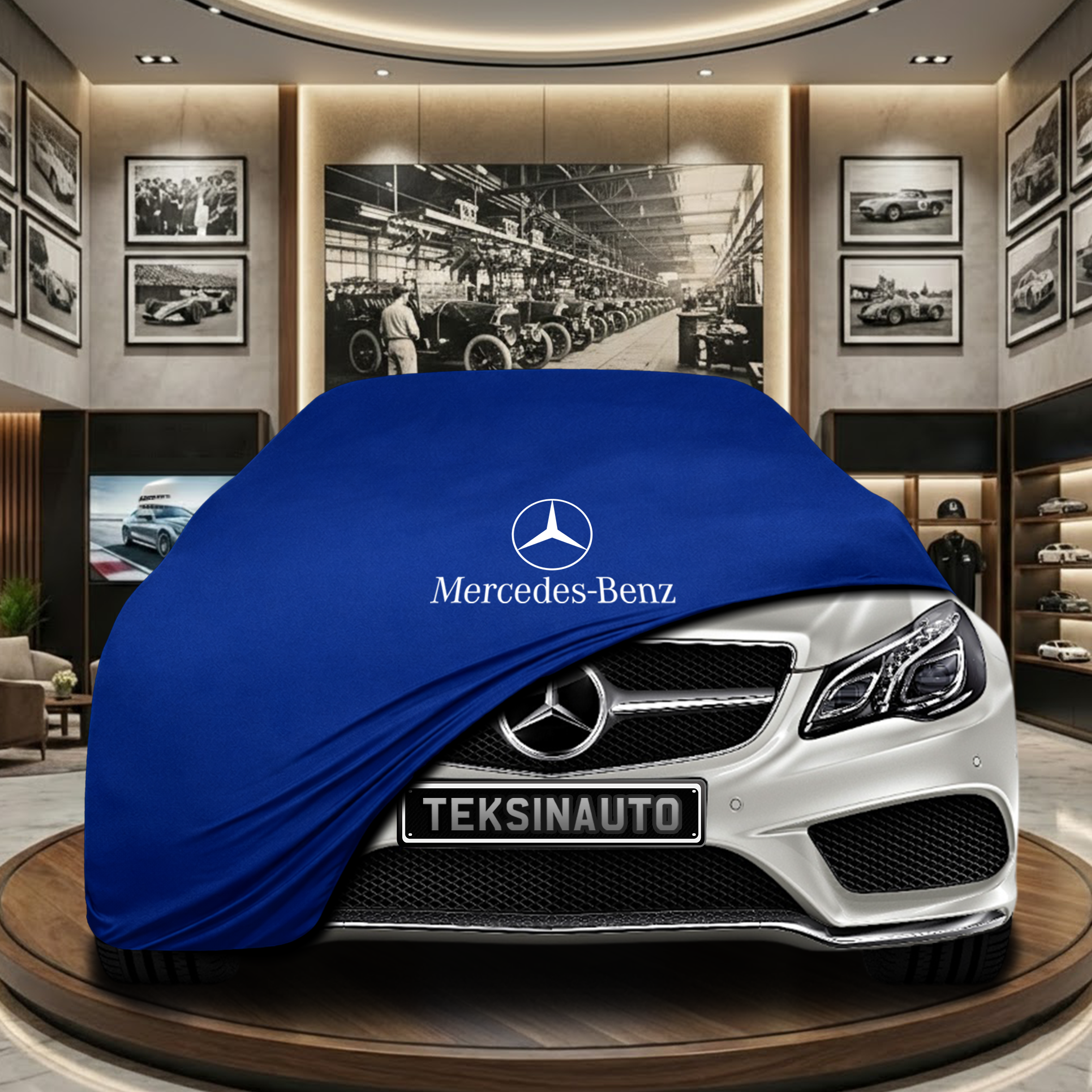 Mercedes Benz E A207 Cabrio Coupe Indoor Car Cover Custom Fit, Black, Gray, Blue, Red Color