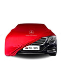 Mercedes Benz S V222 Long Indoor Car Cover Custom Fit, Black, Gray, Blue, Red Color