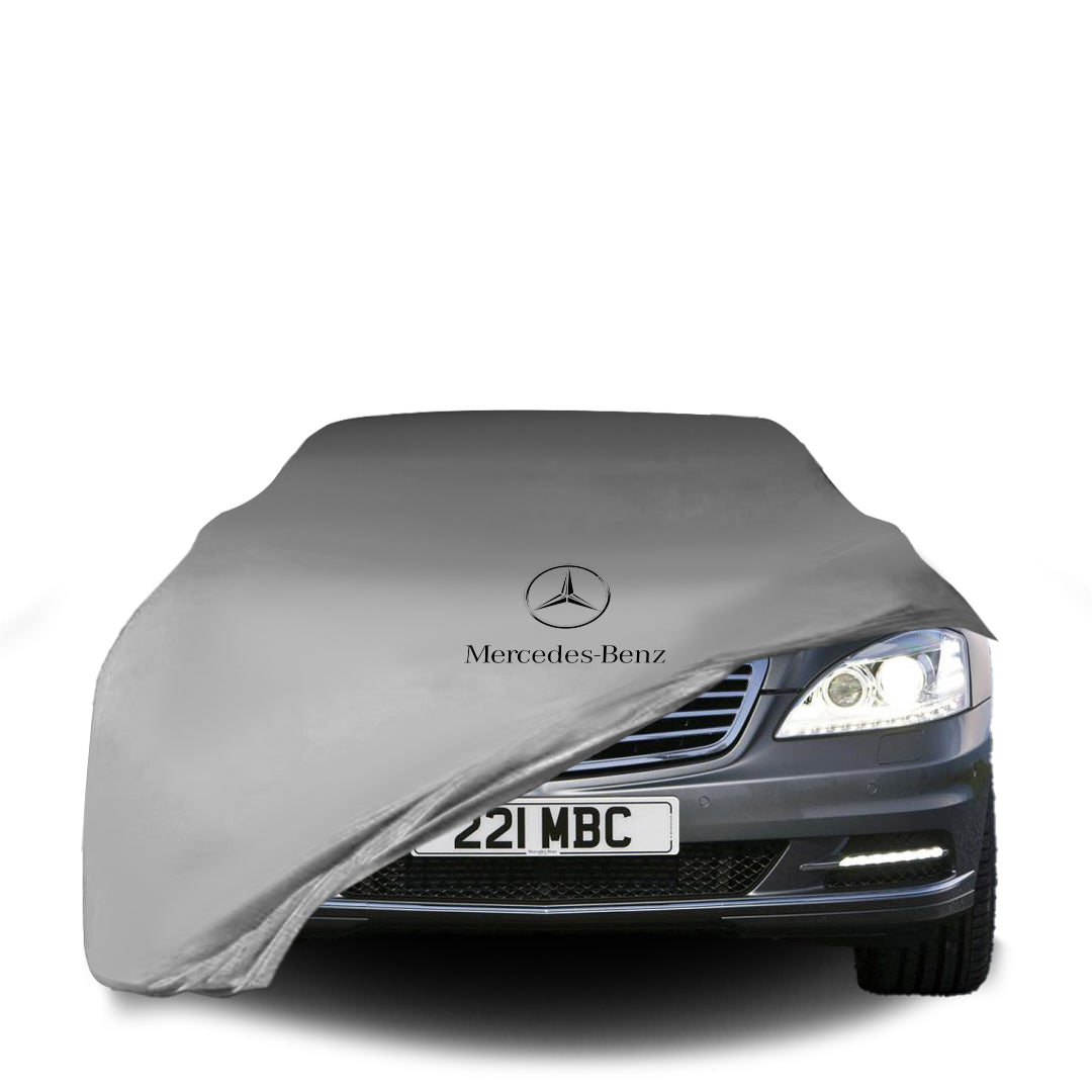 Mercedes Benz S V221 Long Indoor Car Cover Custom Fit, Black, Gray, Blue, Red Color