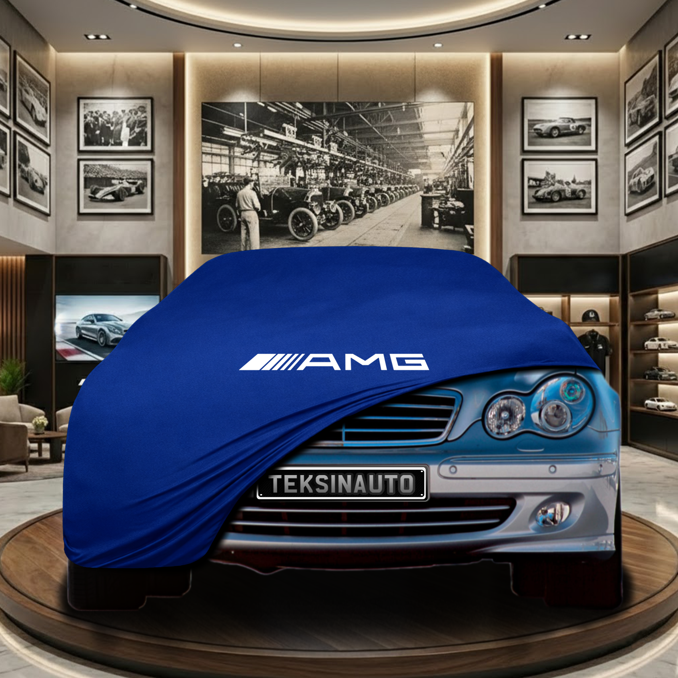 Mercedes Benz C W203 Indoor Car Cover Custom Fit, Black, Gray, Blue, Red Color