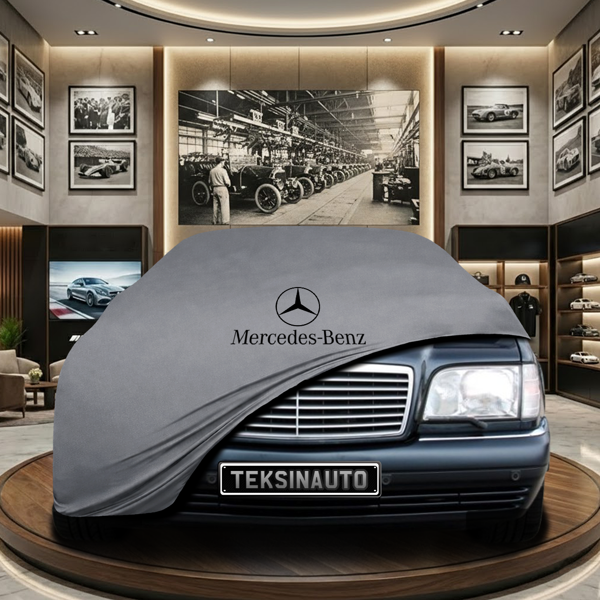Mercedes Benz S W140 Indoor Car Cover Custom Fit, Black, Gray, Blue, Red Color