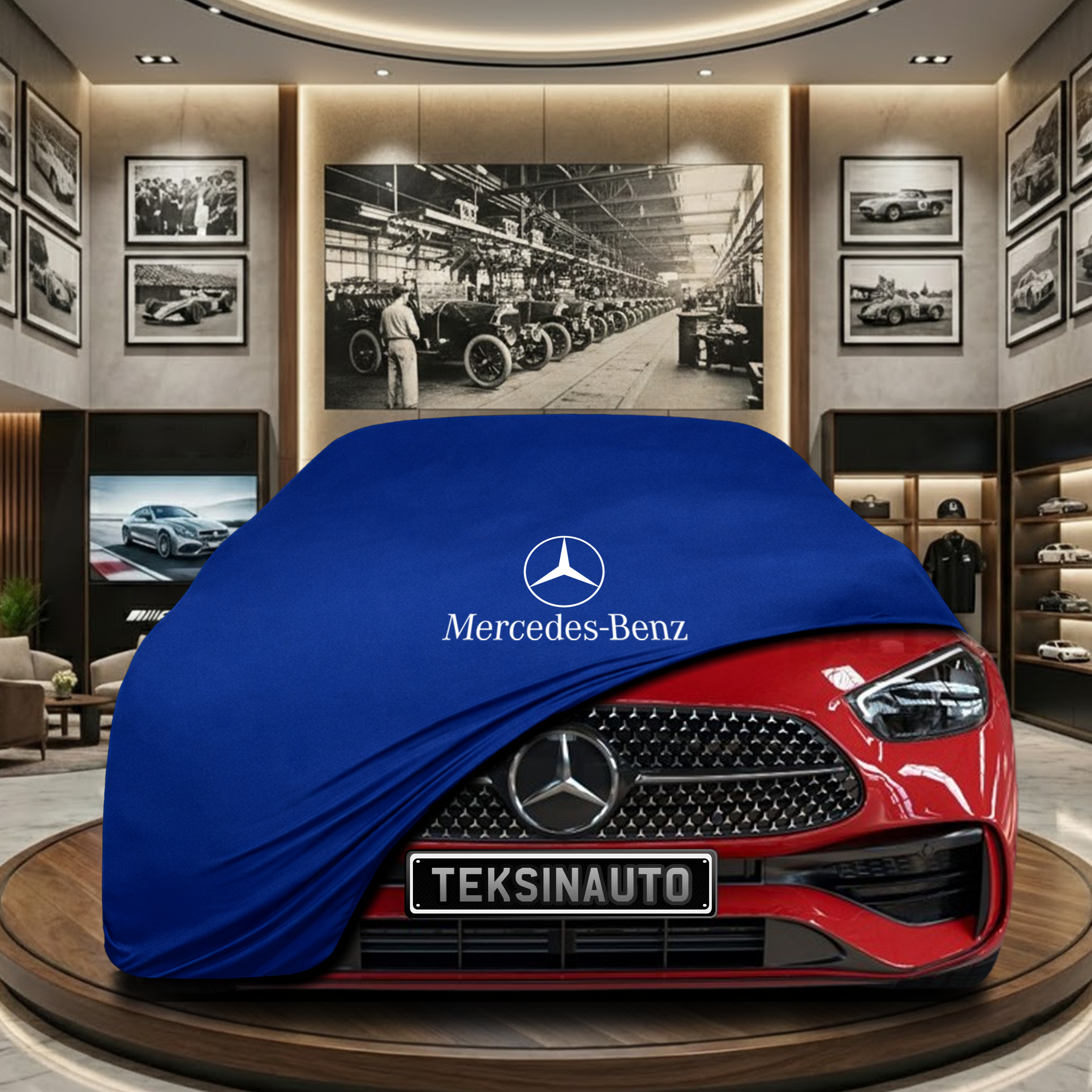 Mercedes Benz C W206 Indoor Car Cover Custom Fit, Black, Gray, Blue, Red Color