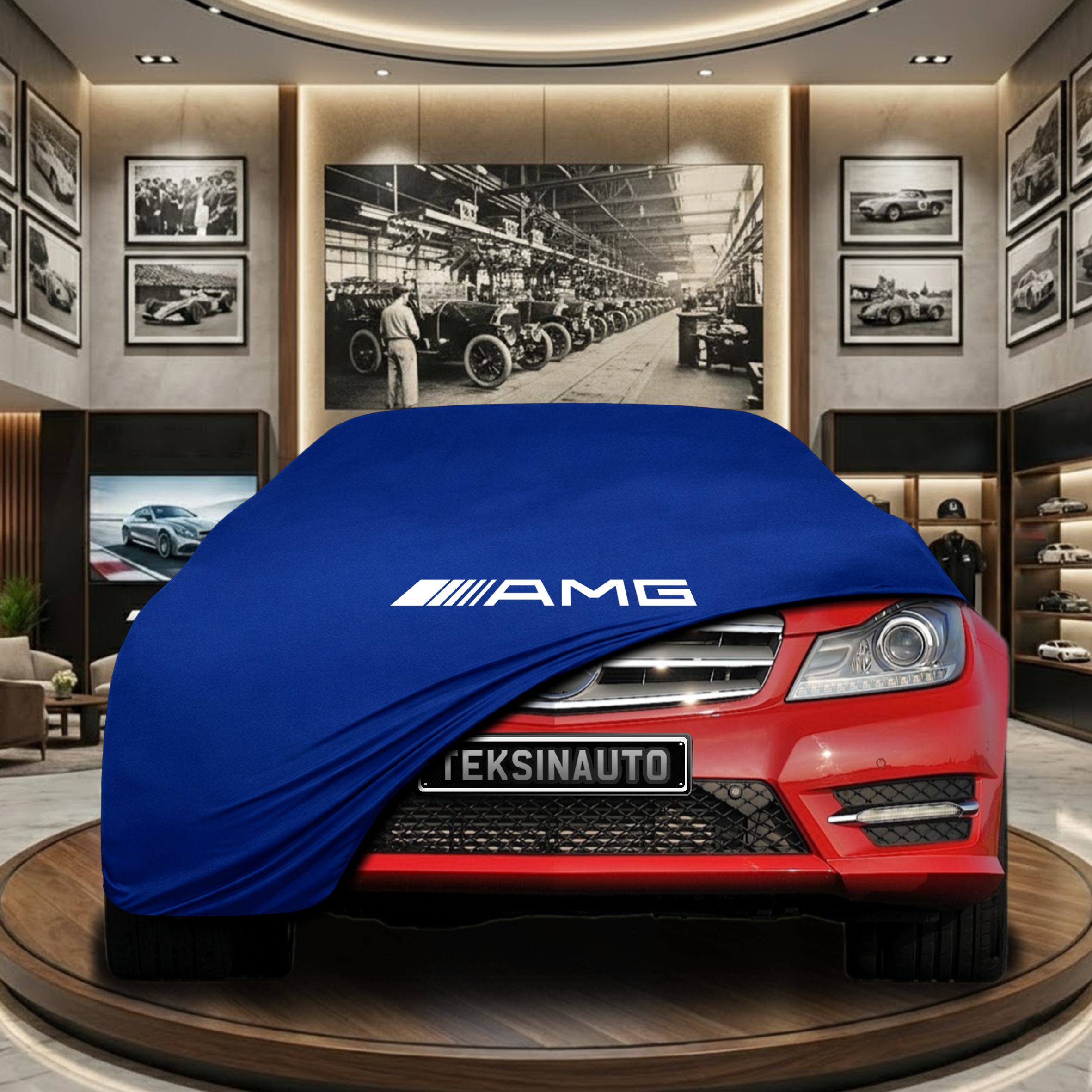 Mercedes Benz W204 Indoor Car Cover Custom Fit, Black, Gray, Blue, Red Color