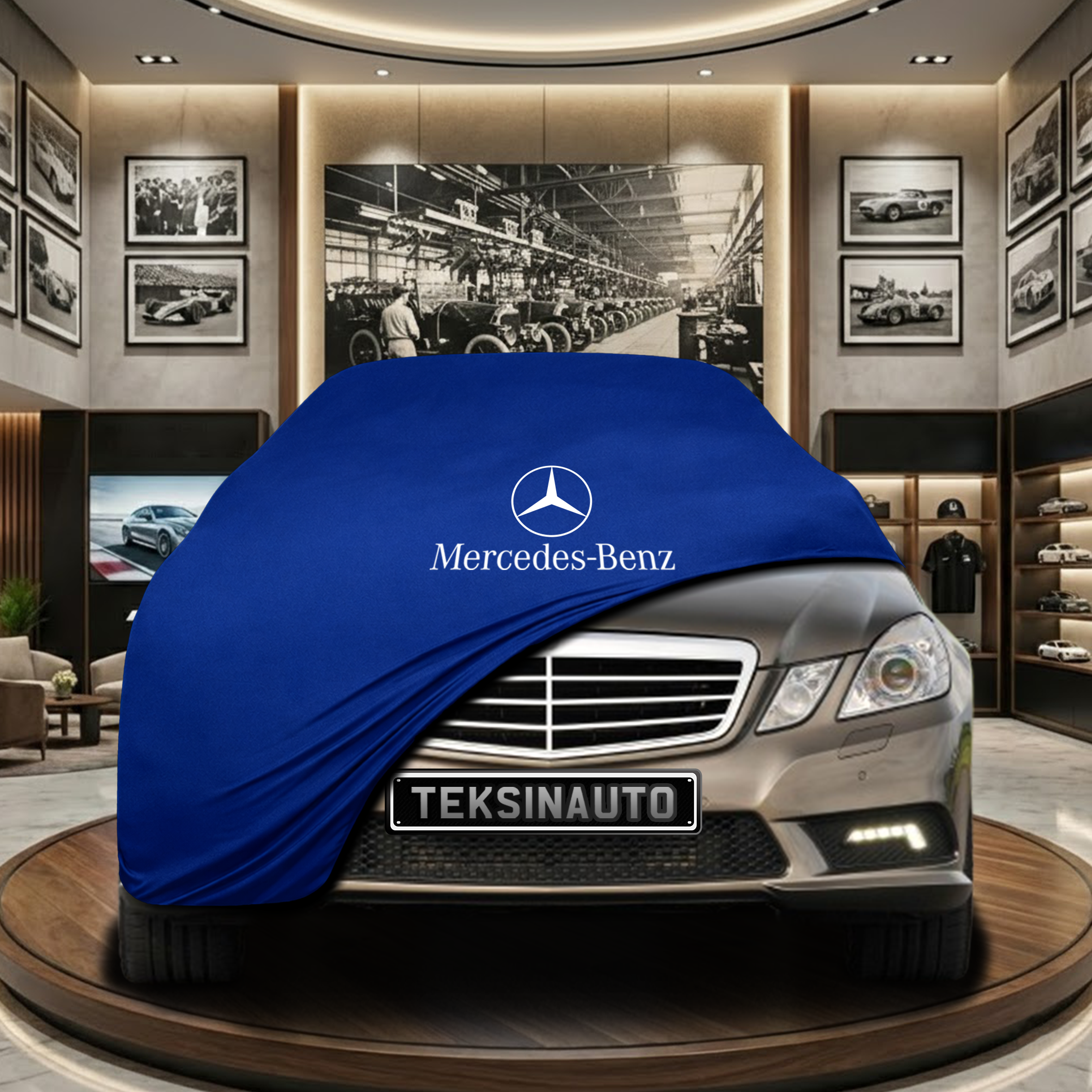Mercedes Benz E W212 Indoor Car Cover Custom Fit, Black, Gray, Blue, Red Color