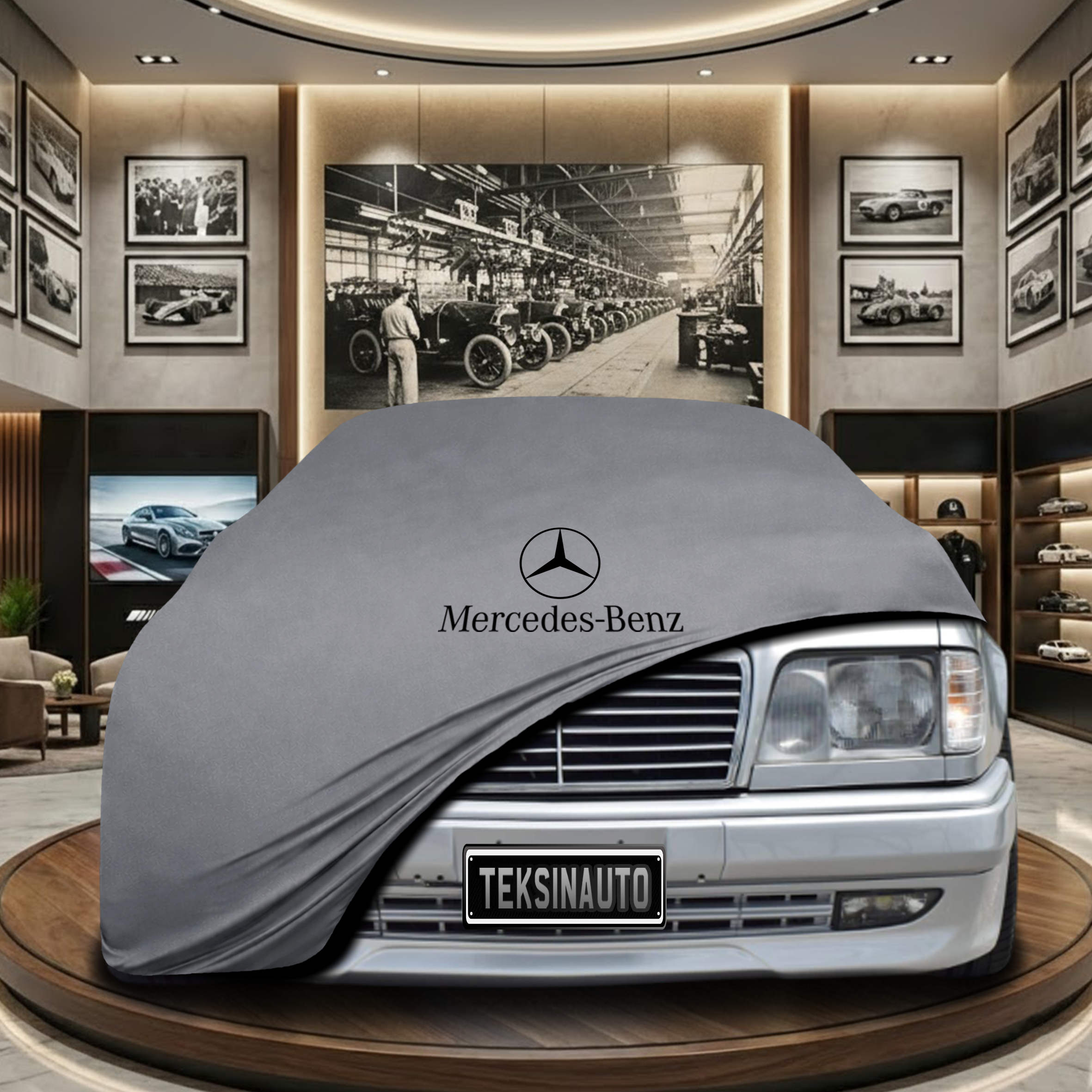 MERCEDES E S124 SW 1984-1995 Indoor Car Cover Custom Fit, Black, Gray, Blue, Red Color