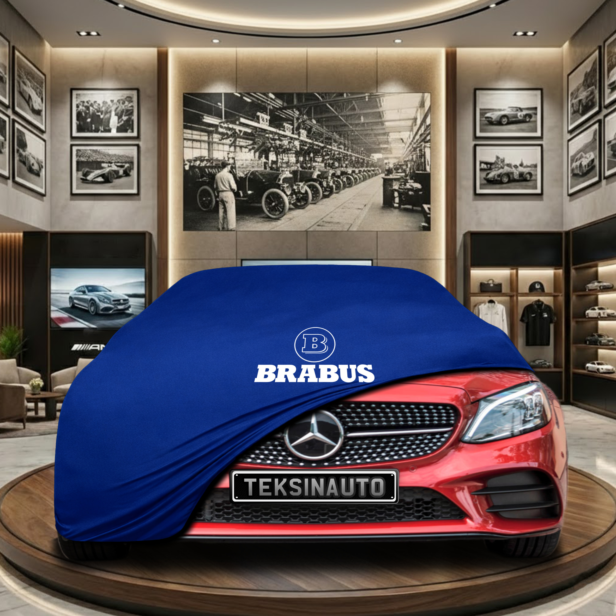 MERCEDES C C205 COUPE 2014-2021 Car Cover Custom Fit, Black, Gray, Blue, Red Color