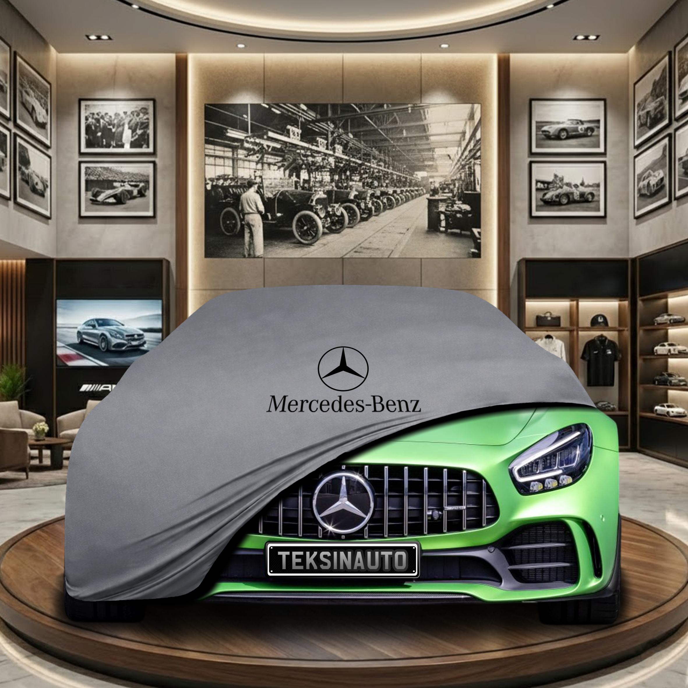 MERCEDES AMG GT 190 Car Cover Custom Fit, Black, Gray, Blue, Red Color