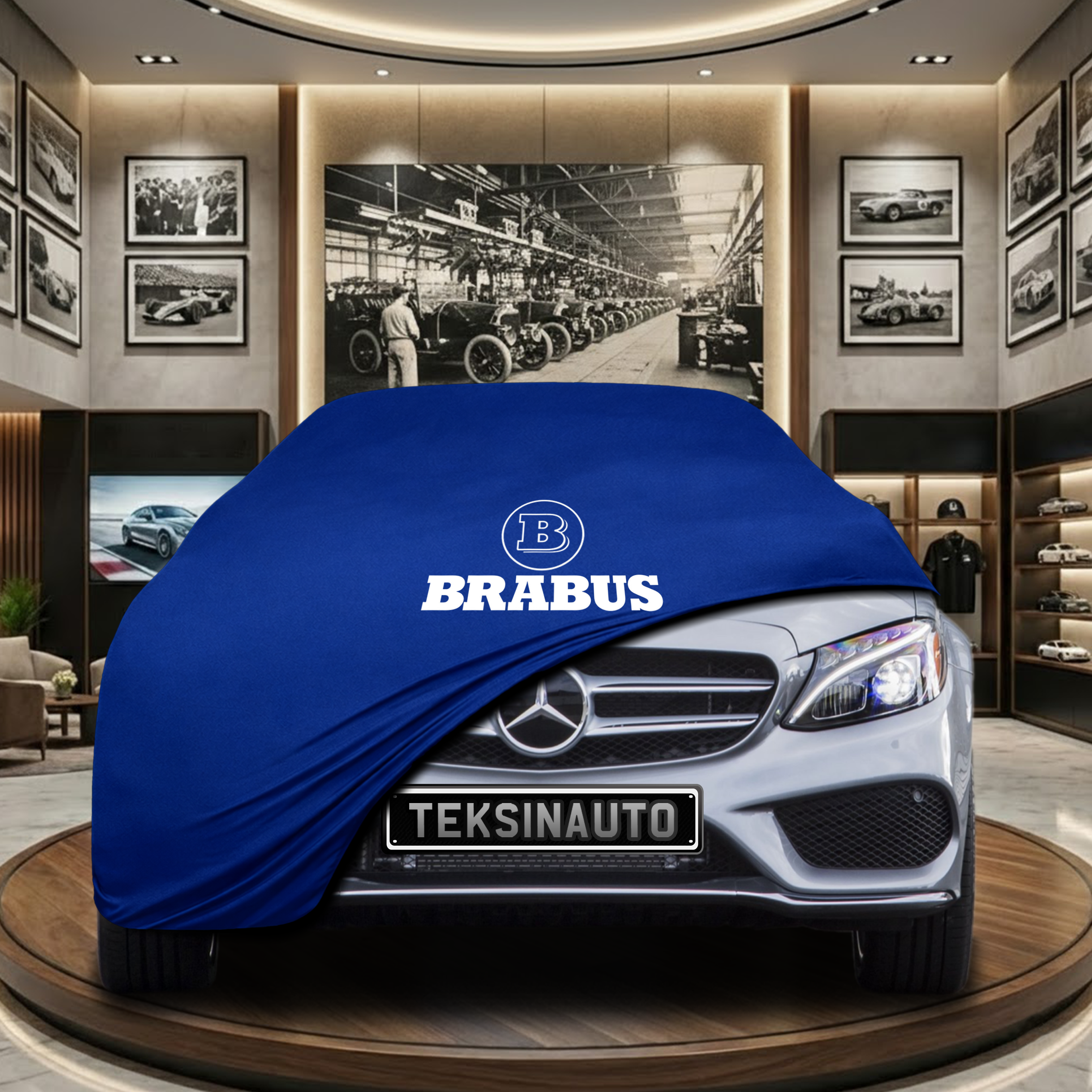 Mercedes Benz C W205 Indoor Car Cover Custom Fit, Black, Gray, Blue, Red Color