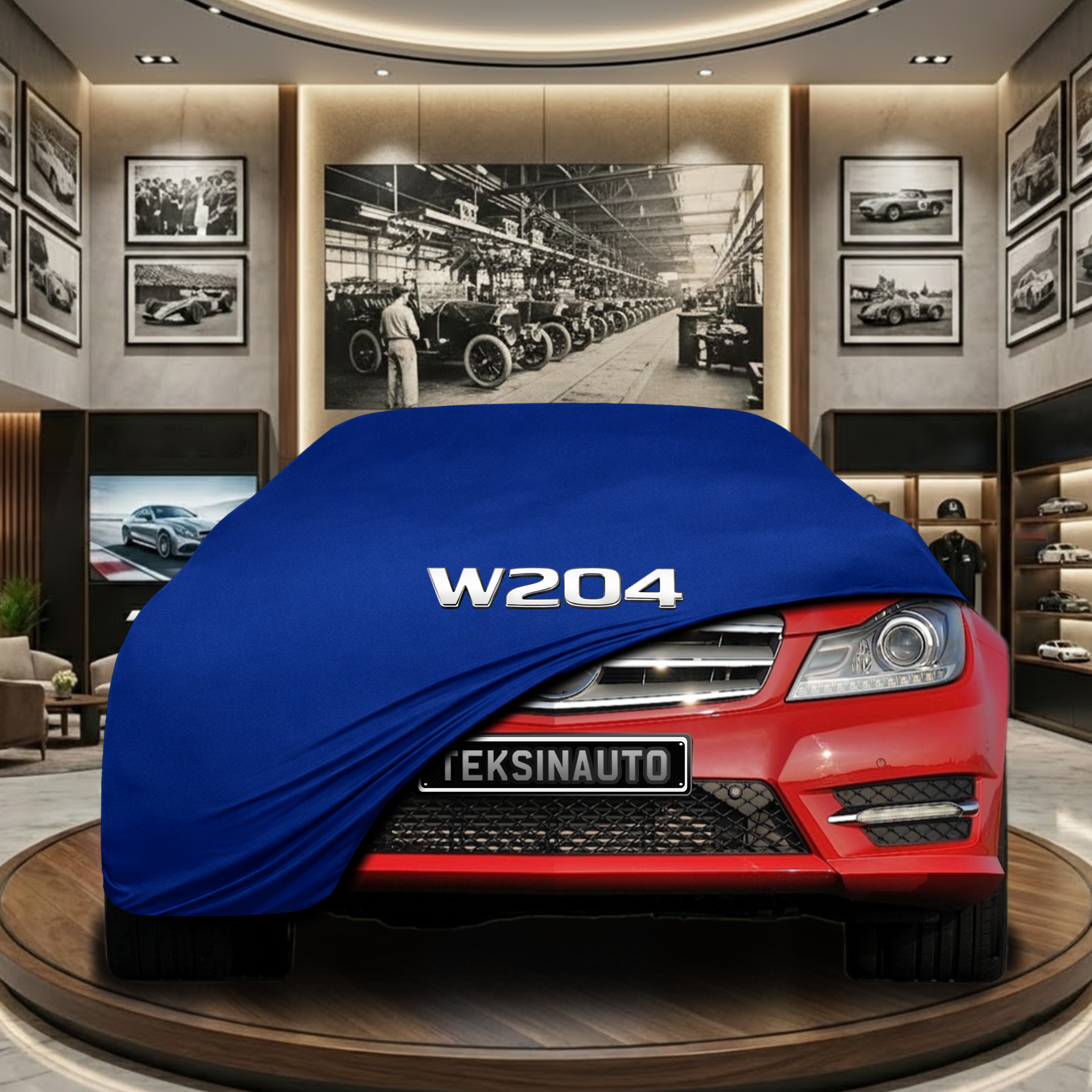 Mercedes Benz W204 Indoor Car Cover Custom Fit, Black, Gray, Blue, Red Color
