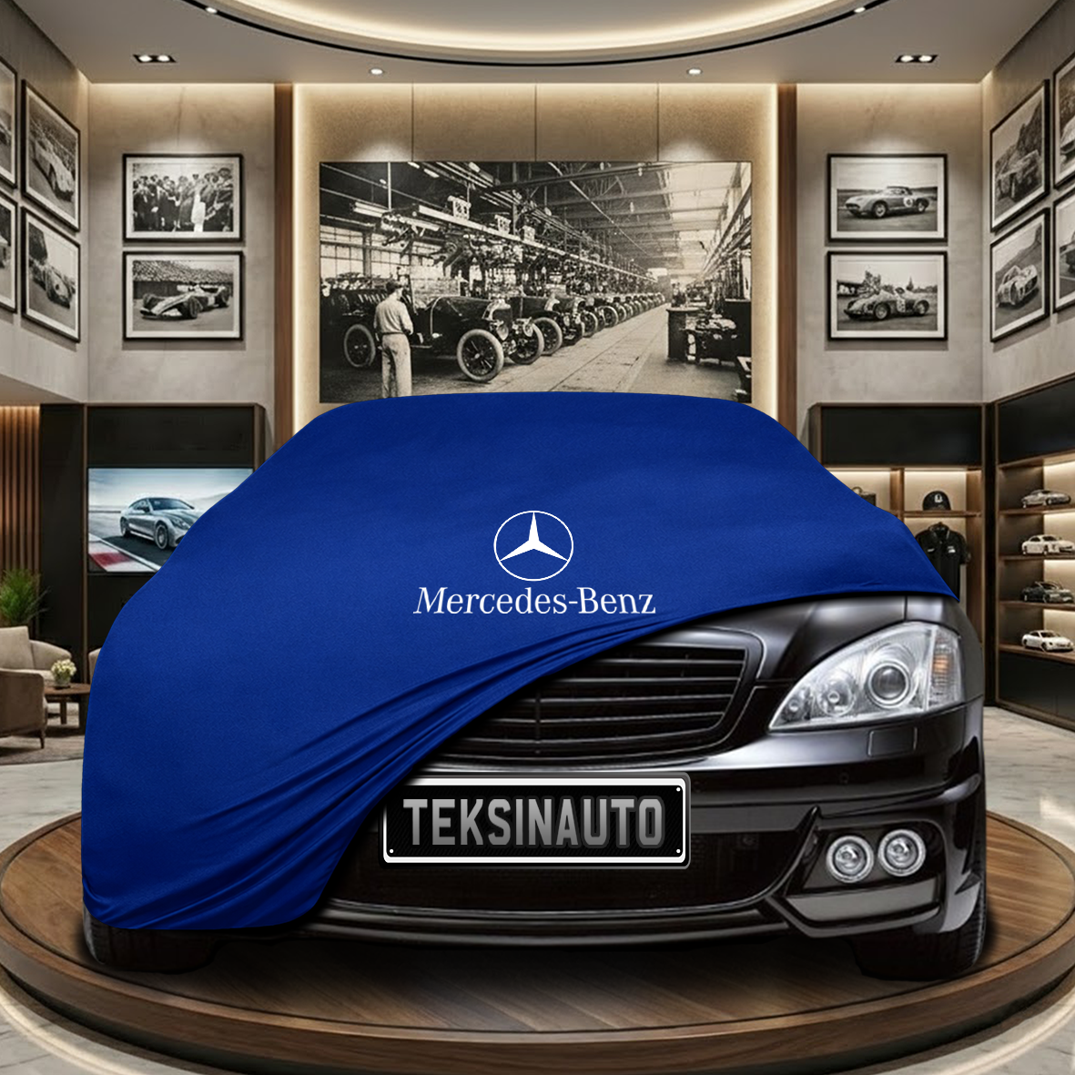 Mercedes Benz S W221 Indoor Car Cover Custom Fit, Black, Gray, Blue, Red Color