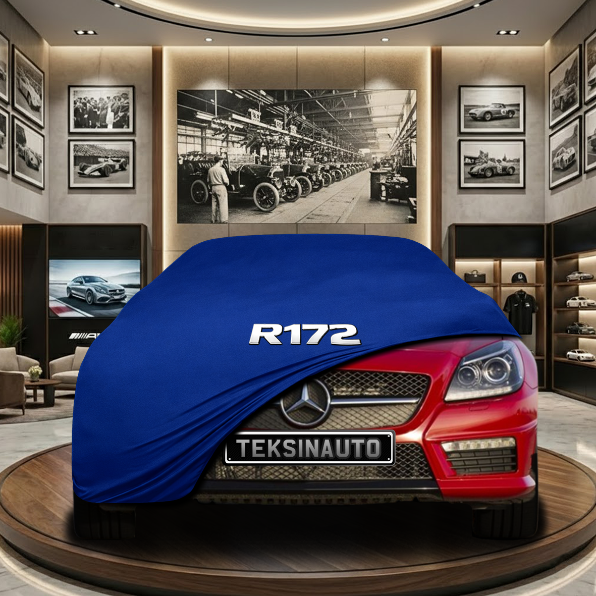 Mercedes Benz SLK R172 Indoor Car Cover Custom Fit, Black, Gray, Blue, Red Color