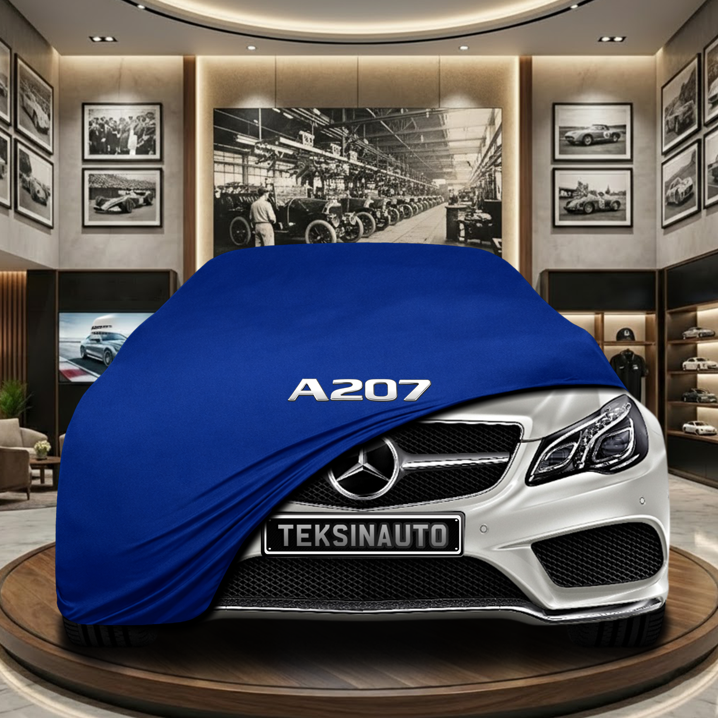 Mercedes Benz E A207 Cabrio Coupe Indoor Car Cover Custom Fit, Black, Gray, Blue, Red Color