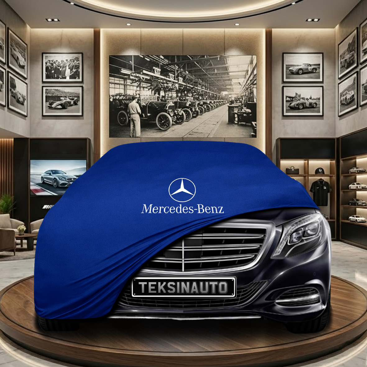 Mercedes Benz S X222 Indoor Car Cover Custom Fit, Black, Gray, Blue, Red Color