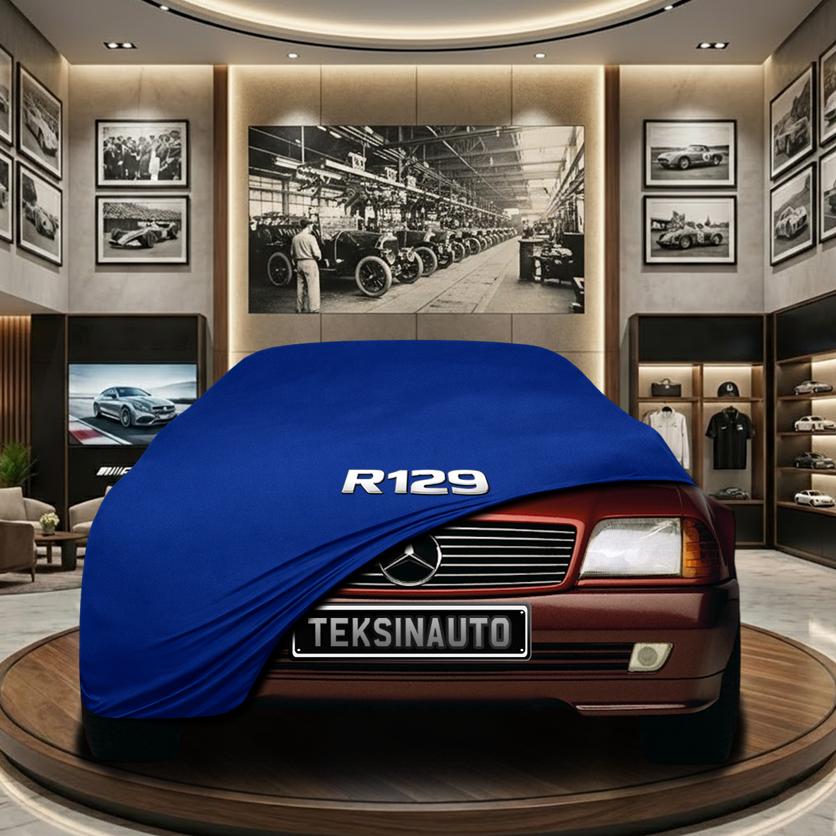 MERCEDES SL R129 1989-2002 Indoor Car Cover Custom Fit, Black, Gray, Blue, Red Color