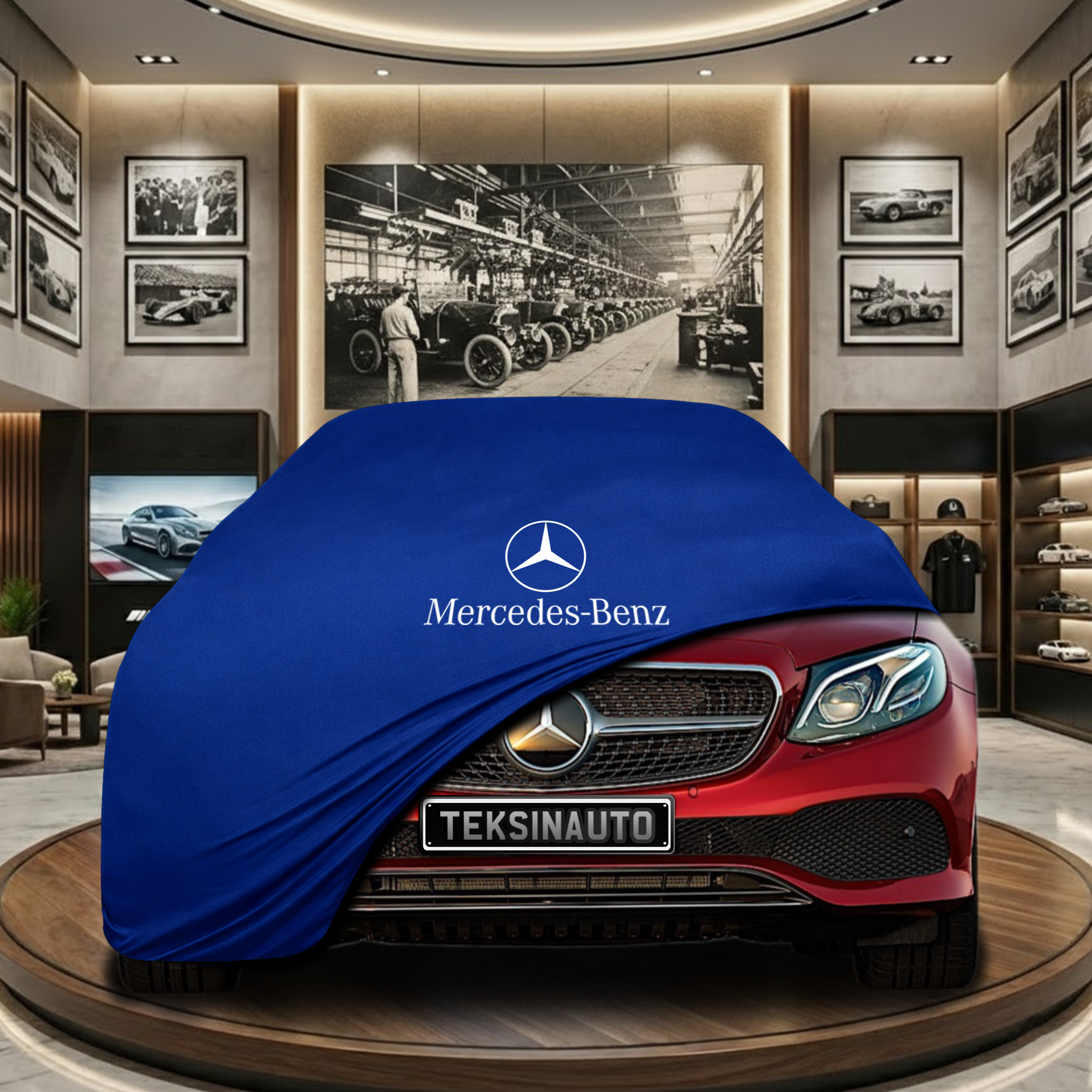 Mercedes Benz E A238 Indoor Car Cover Custom Fit, Black, Gray, Blue, Red Color