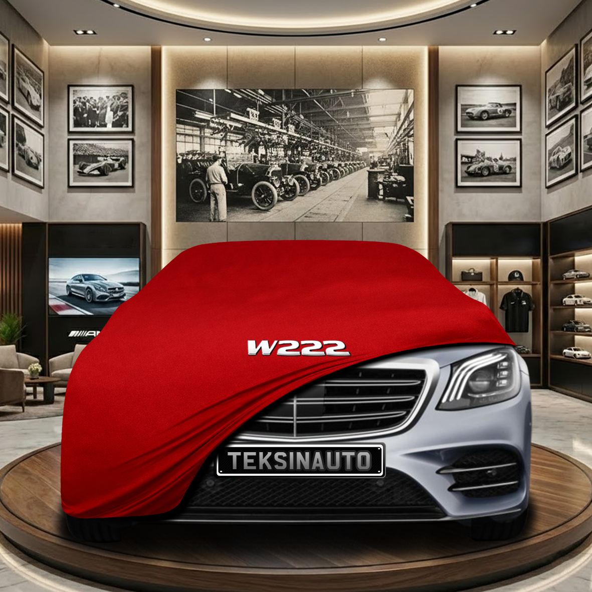 Mercedes Benz S W222 Indoor Car Cover Custom Fit, Black, Gray, Blue, Red Color