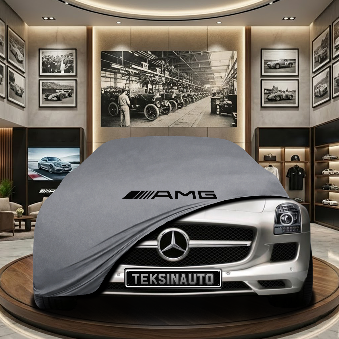 Mercedes Benz SLS AMG Indoor Car Cover Custom Fit, Black, Gray, Blue, Red Color