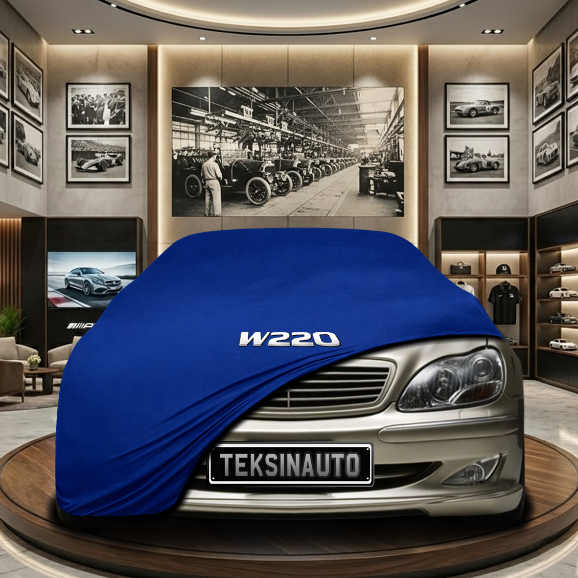 Mercedes Benz S W220 Indoor Car Cover Custom Fit, Black, Gray, Blue, Red Color