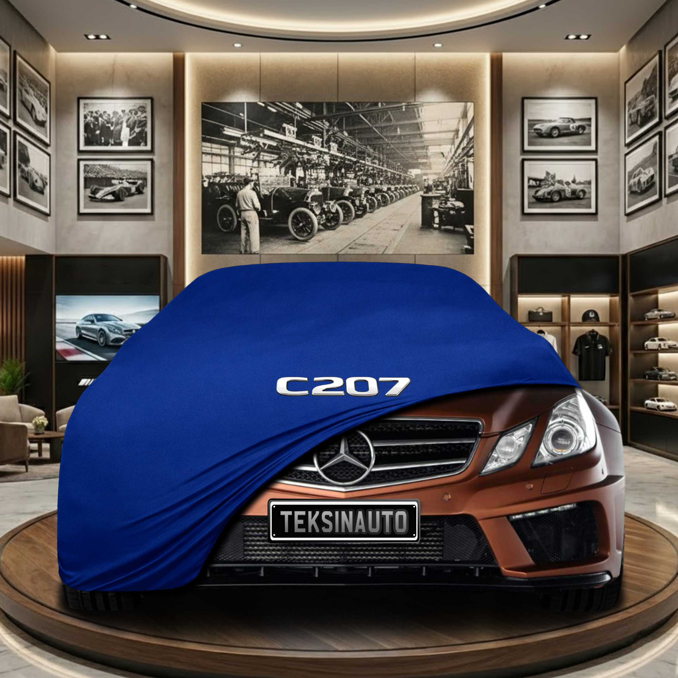 MERCEDES E C207 COUPE 2009-2016 Indoor Car Cover Custom Fit, Black, Gray, Blue, Red Color