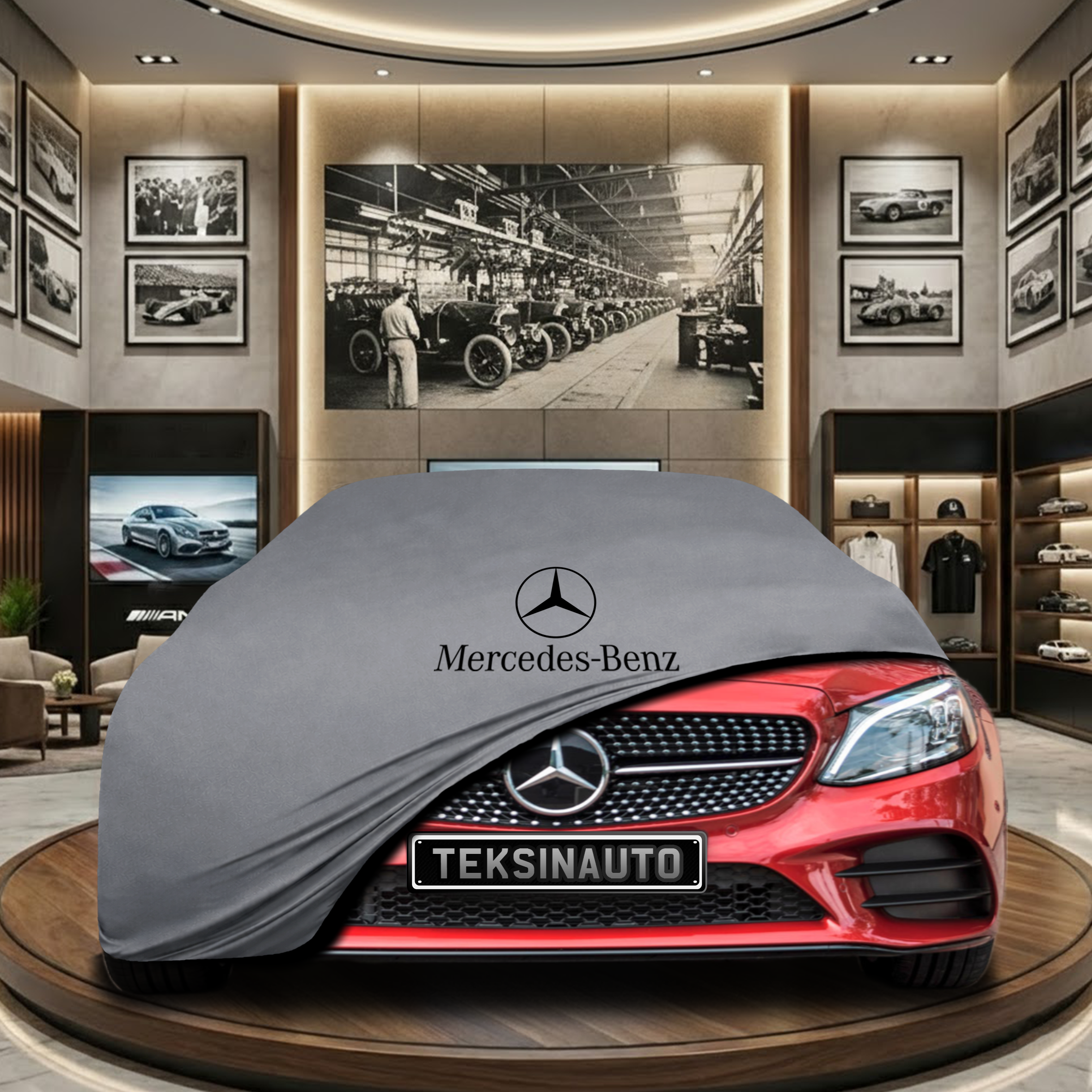 MERCEDES C C205 COUPE 2014-2021 Car Cover Custom Fit, Black, Gray, Blue, Red Color