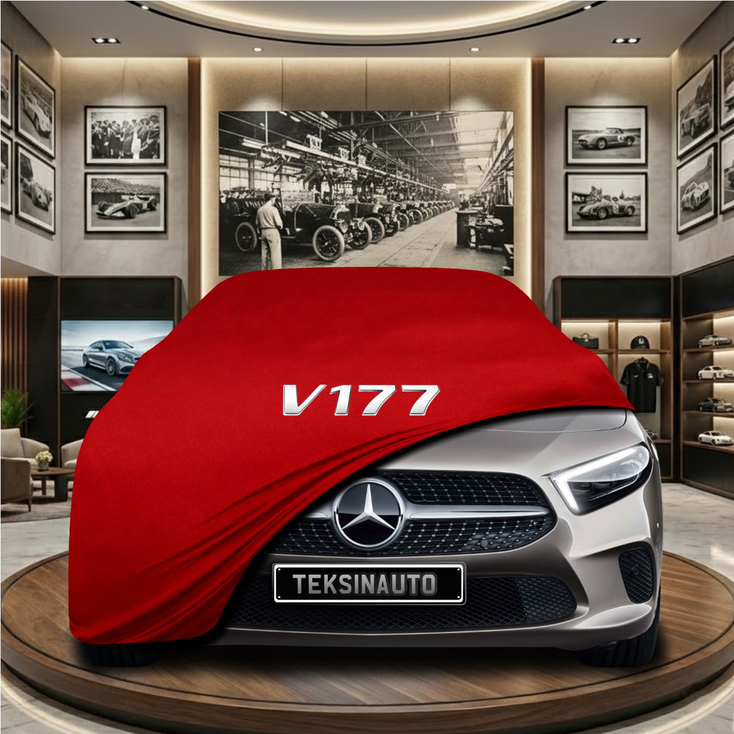 Mercedes Benz A Series V177 Sedan Indoor Car Cover Custom Fit, Black, Gray, Blue, Red Color