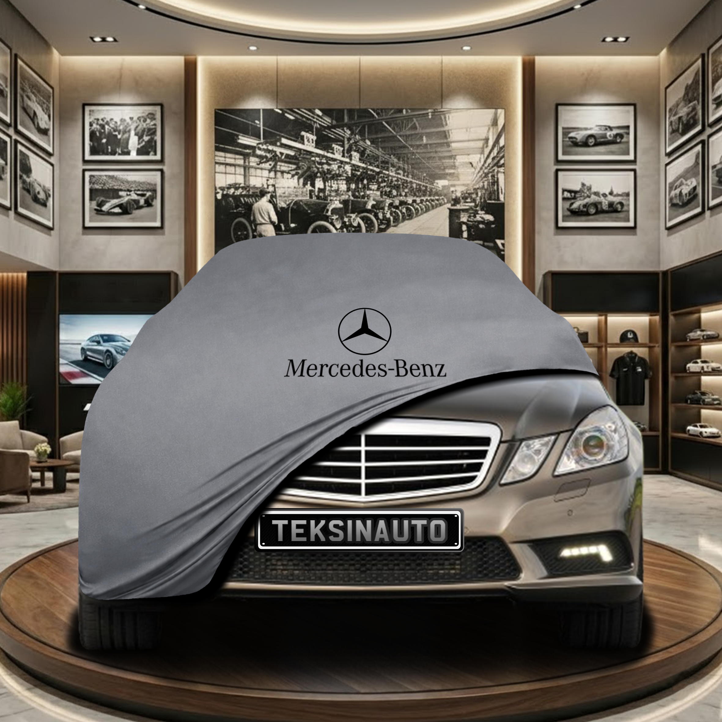 Mercedes Benz E W212 Indoor Car Cover Custom Fit, Black, Gray, Blue, Red Color