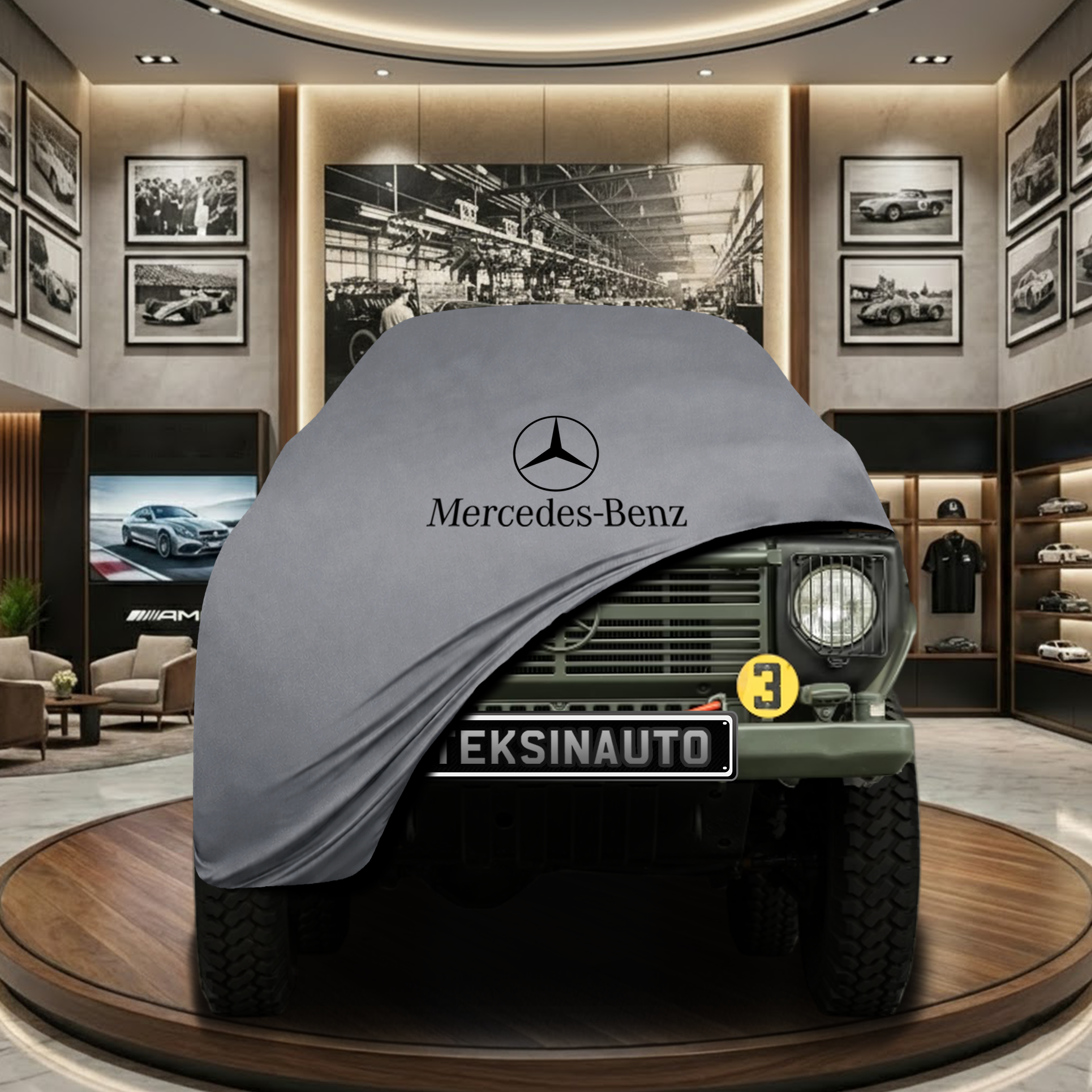 MERCEDES G W461 1979-1992 Indoor Car Cover Custom Fit, Black, Gray, Blue, Red Color