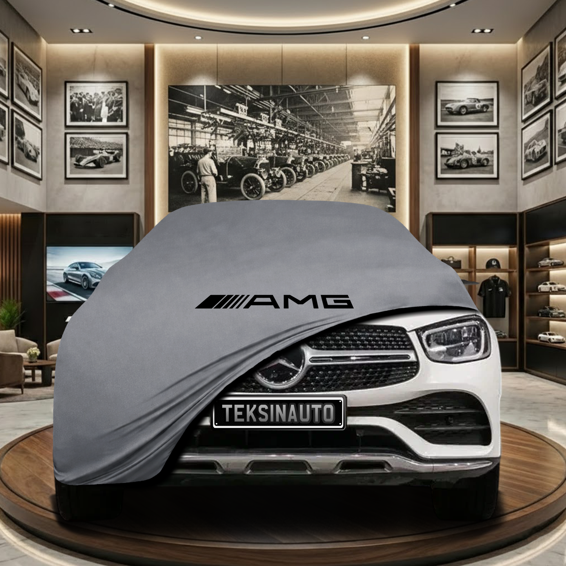 MERCEDES GLC COUPE C253 2016-2022 Indoor Car Cover Custom Fit, Black, Gray, Blue, Red Color