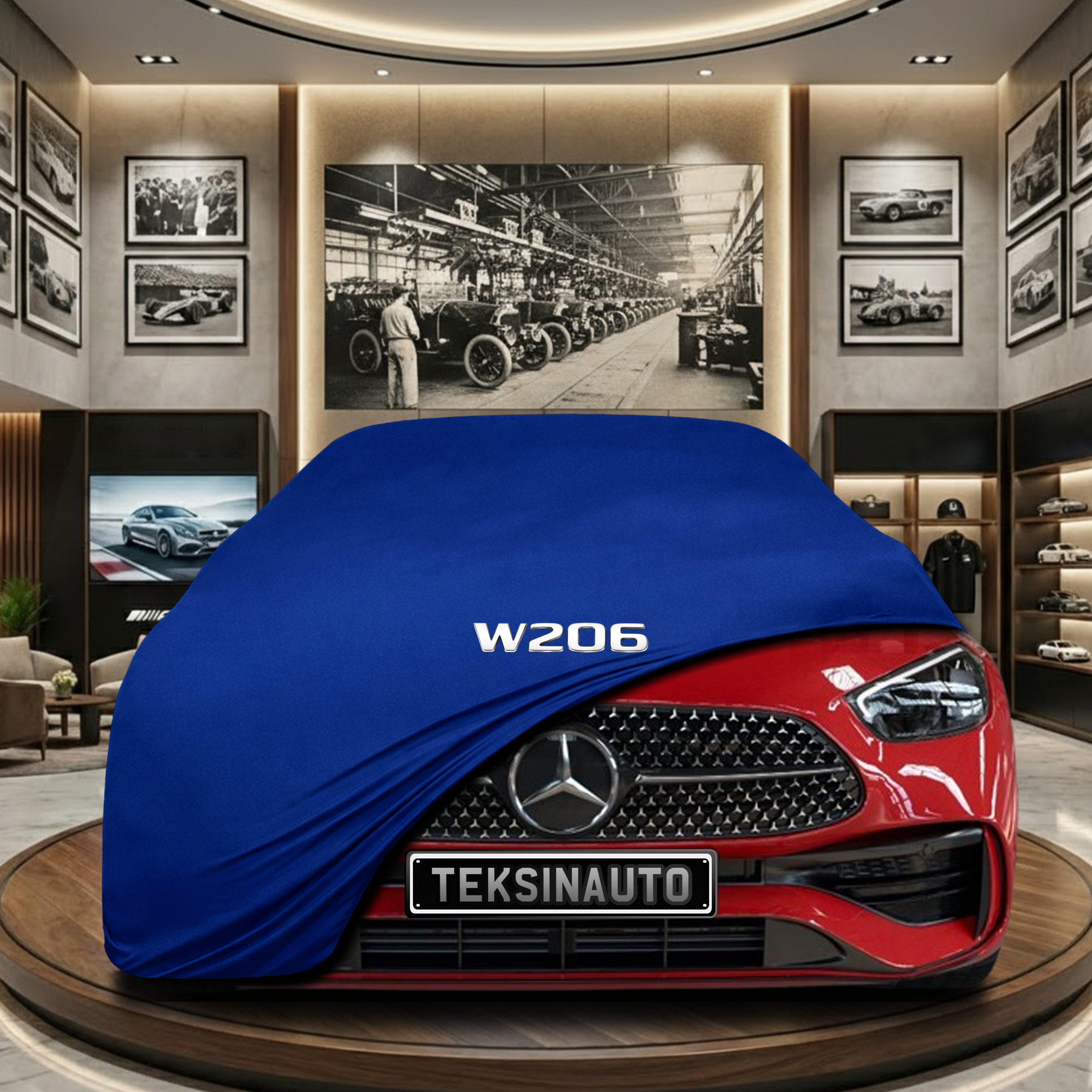 Mercedes Benz C W206 Indoor Car Cover Custom Fit, Black, Gray, Blue, Red Color