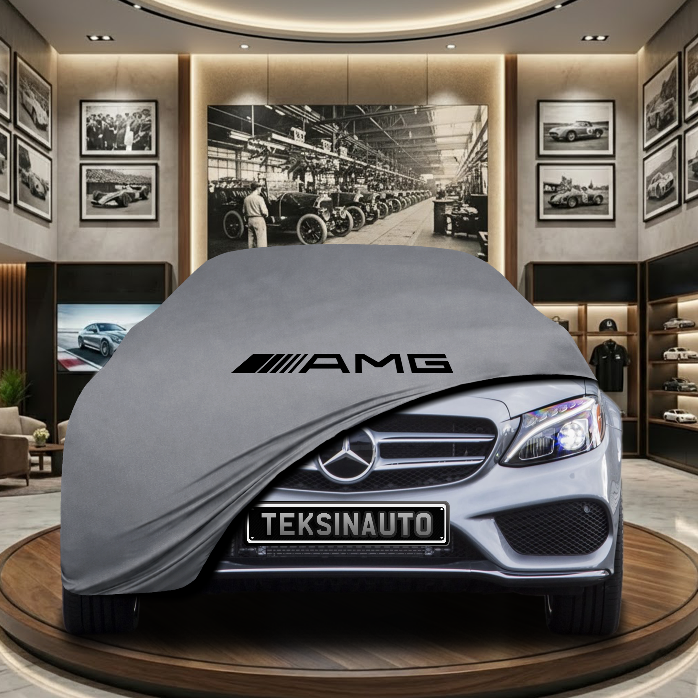 Mercedes Benz C W205 Indoor Car Cover Custom Fit, Black, Gray, Blue, Red Color