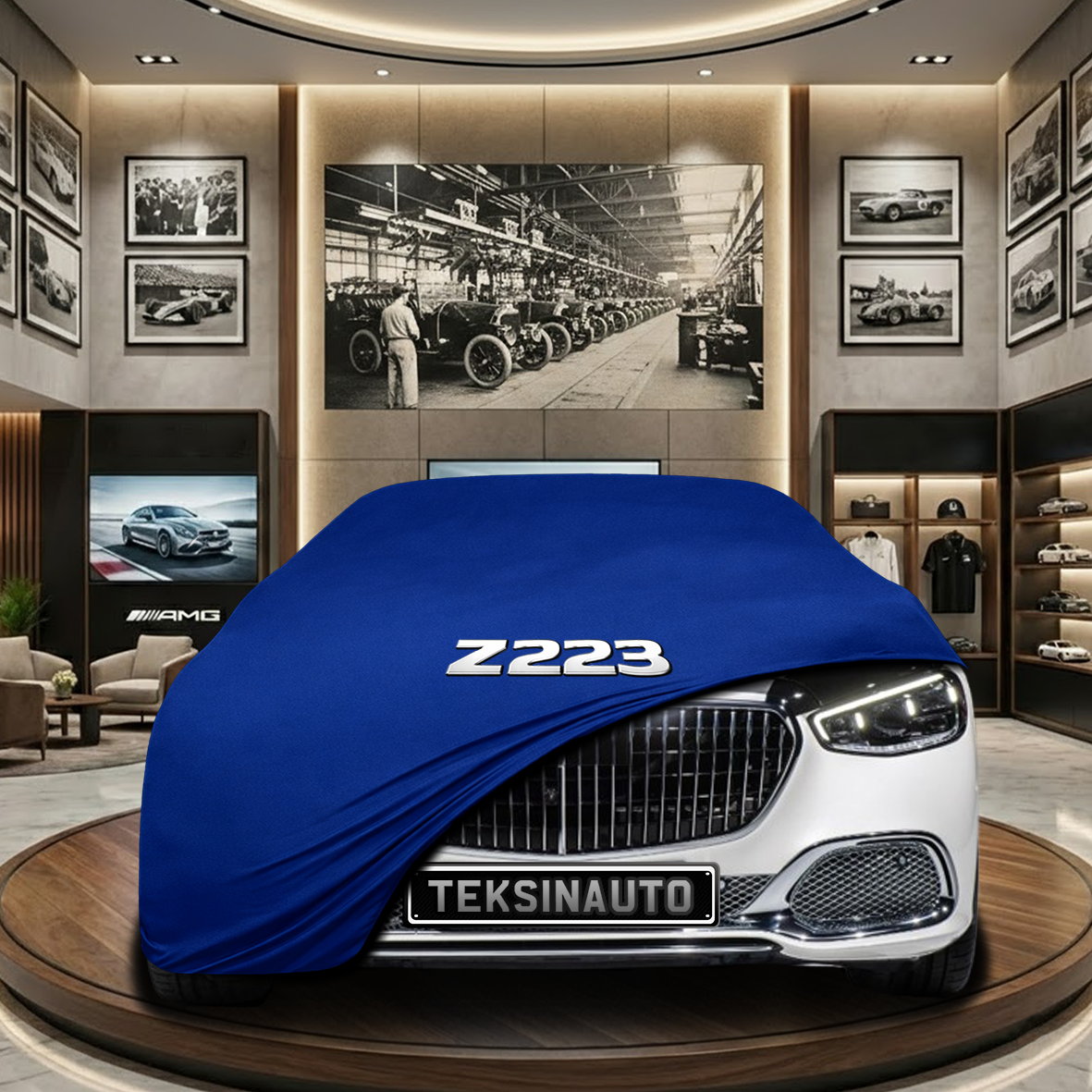 Mercedes Benz S Maybach Z223 Indoor Car Cover Custom Fit, Black, Gray, Blue, Red Color