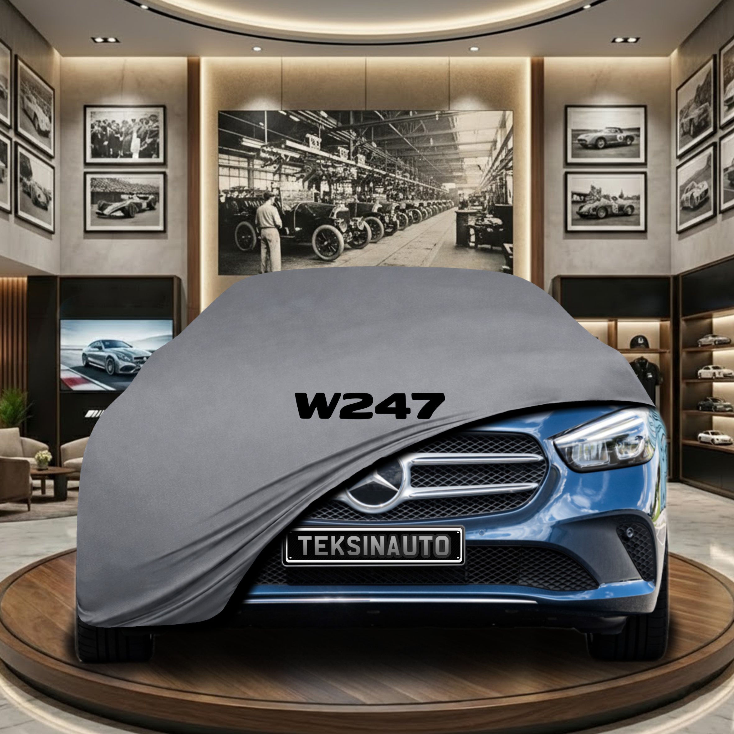 Mercedes Benz B Series W247 (2018-) Indoor Car Cover Custom Fit, Black, Gray, Blue, Red Color