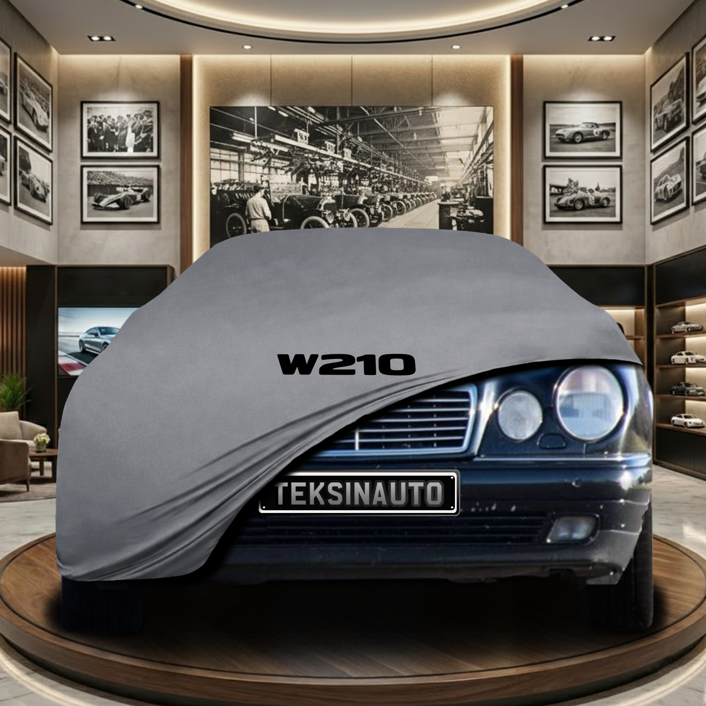 Mercedes Benz E W210 Indoor Car Cover Custom Fit, Black, Gray, Blue, Red Color