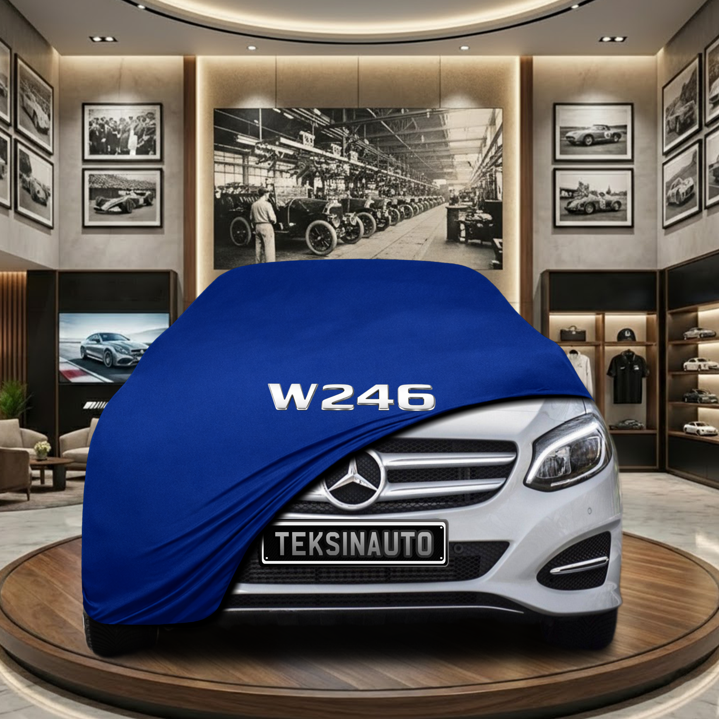 Mercedes Benz B Series W246 (2011-2018) Indoor Car Cover Custom Fit, Black, Gray, Blue, Red Color