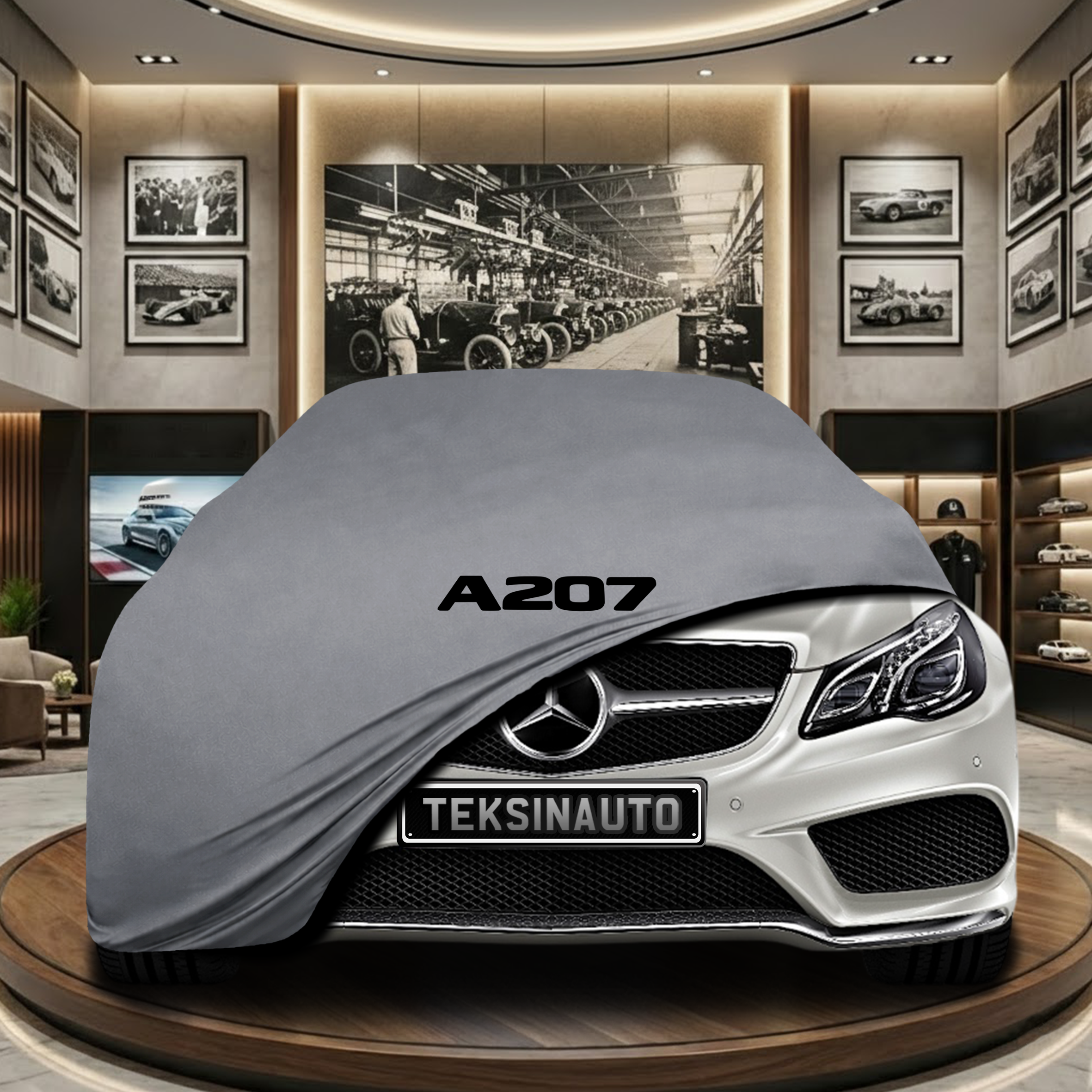 Mercedes Benz E A207 Cabrio Coupe Indoor Car Cover Custom Fit, Black, Gray, Blue, Red Color