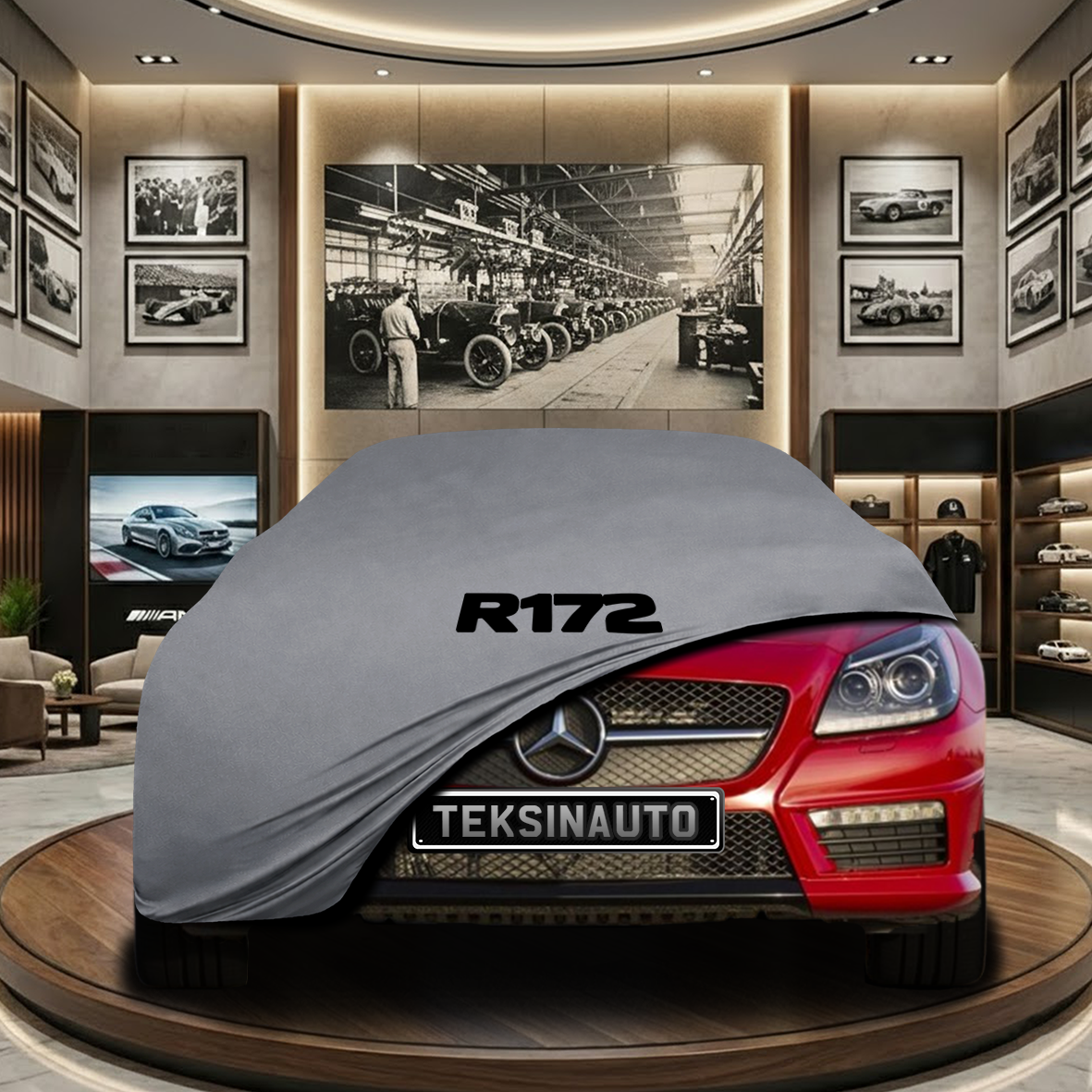 Mercedes Benz SLK R172 Indoor Car Cover Custom Fit, Black, Gray, Blue, Red Color