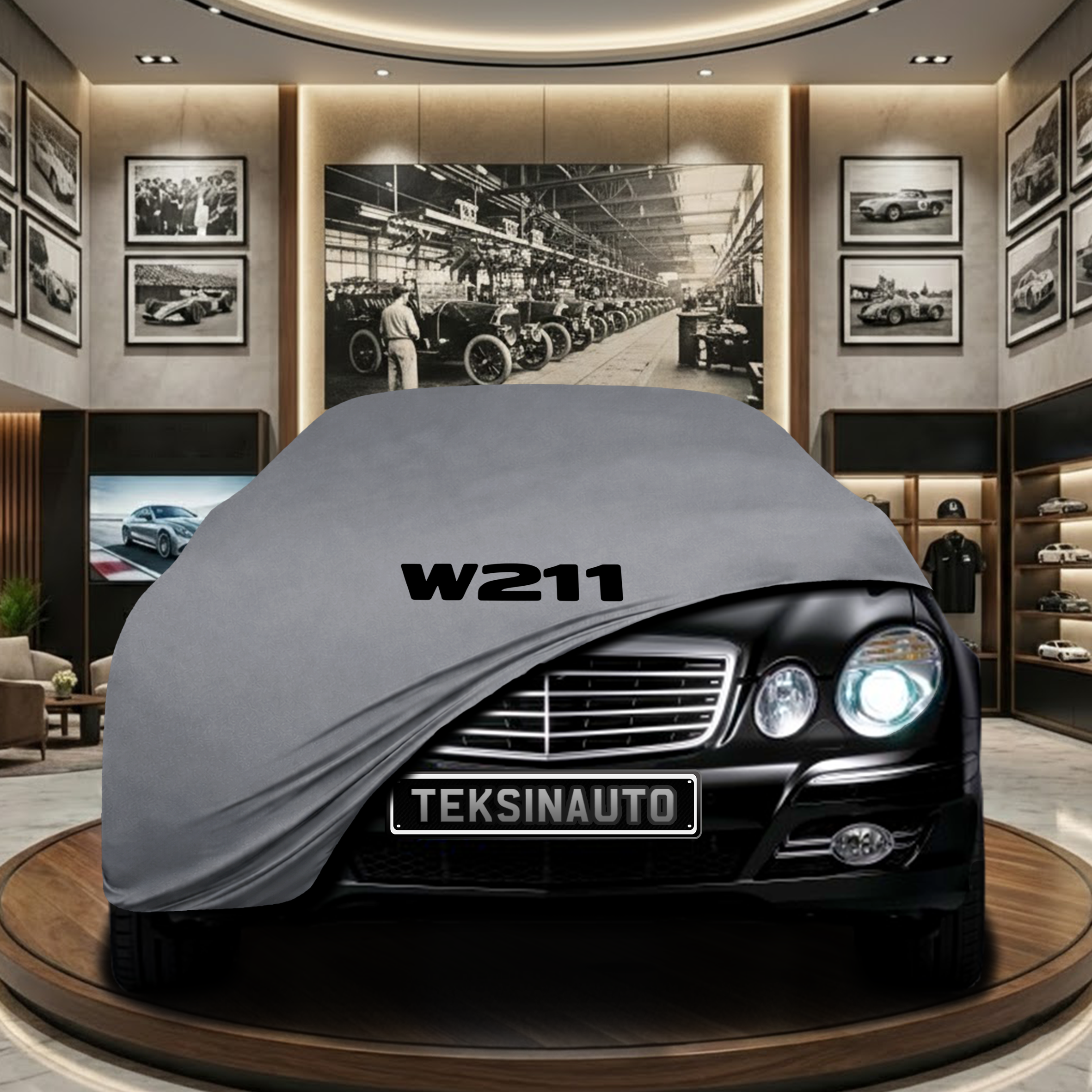 Mercedes Benz E W211 Indoor Car Cover Custom Fit, Black, Gray, Blue, Red Color