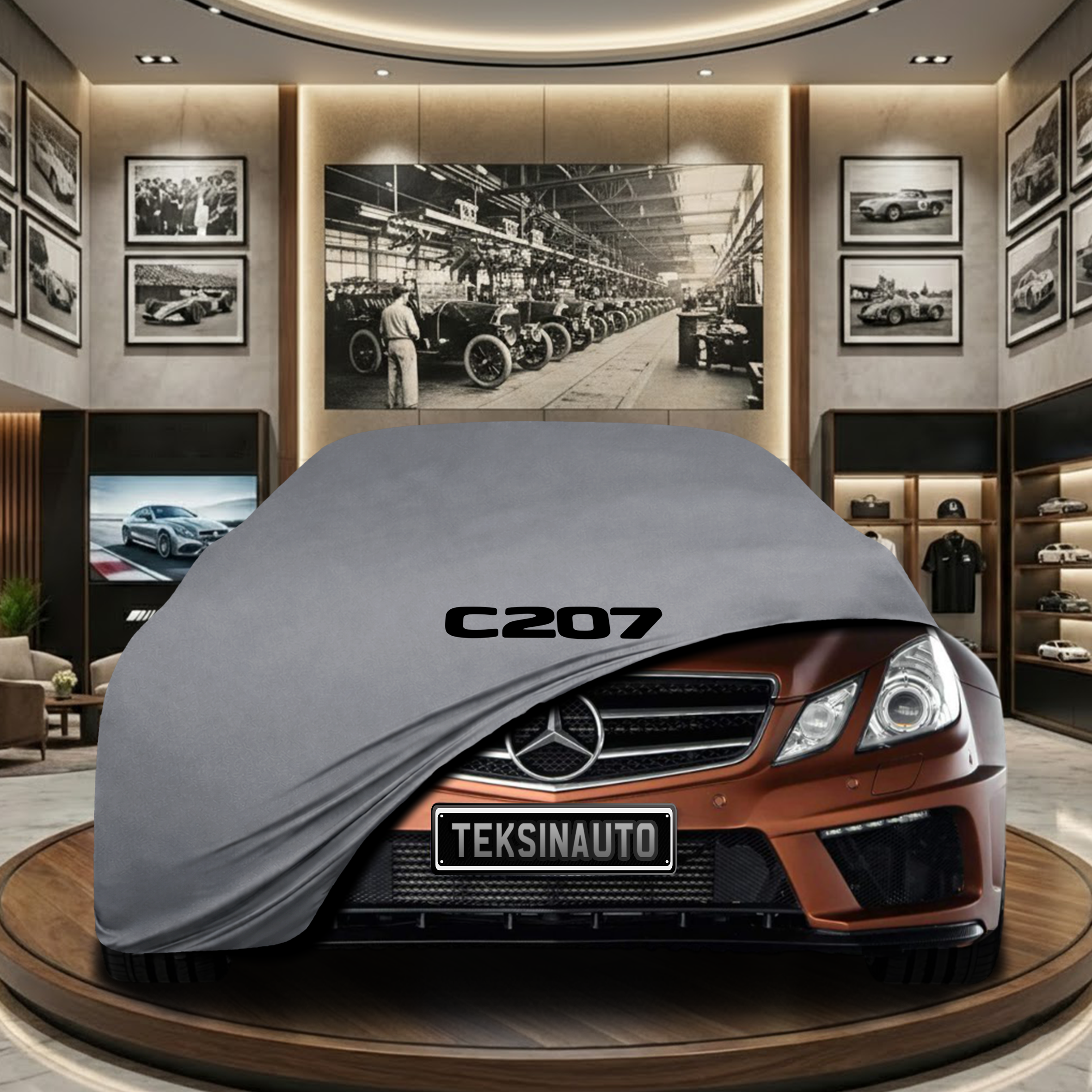 MERCEDES E C207 COUPE 2009-2016 Indoor Car Cover Custom Fit, Black, Gray, Blue, Red Color