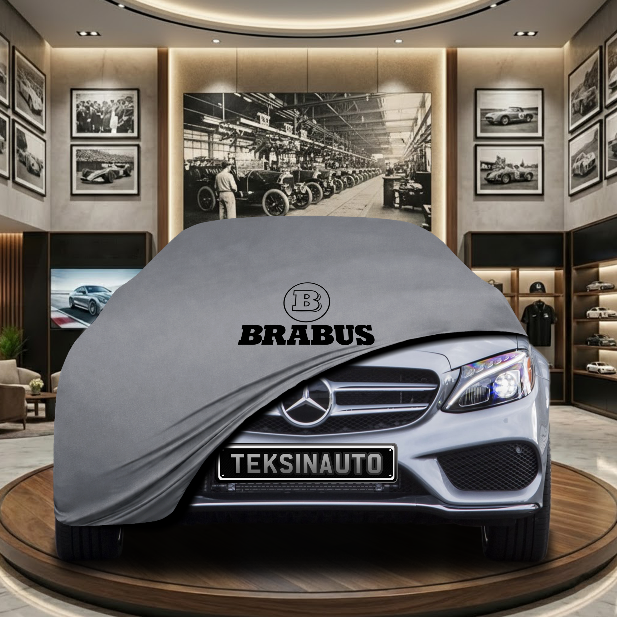 Mercedes Benz C W205 Indoor Car Cover Custom Fit, Black, Gray, Blue, Red Color